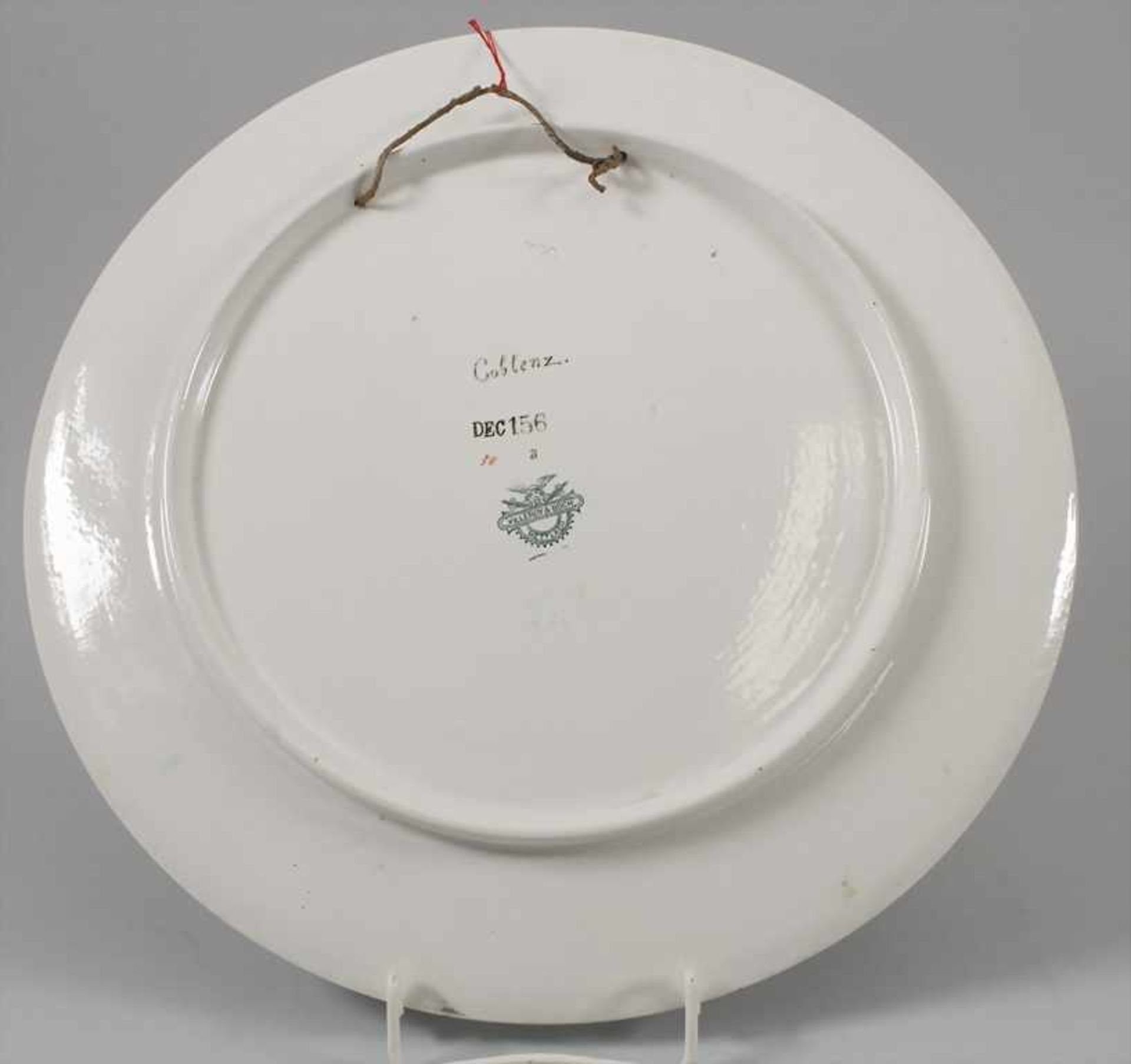 Ansichtenteller / A plate with view of Koblenz, Villeroy & Boch, Mettlach, um 1900 - Bild 3 aus 5