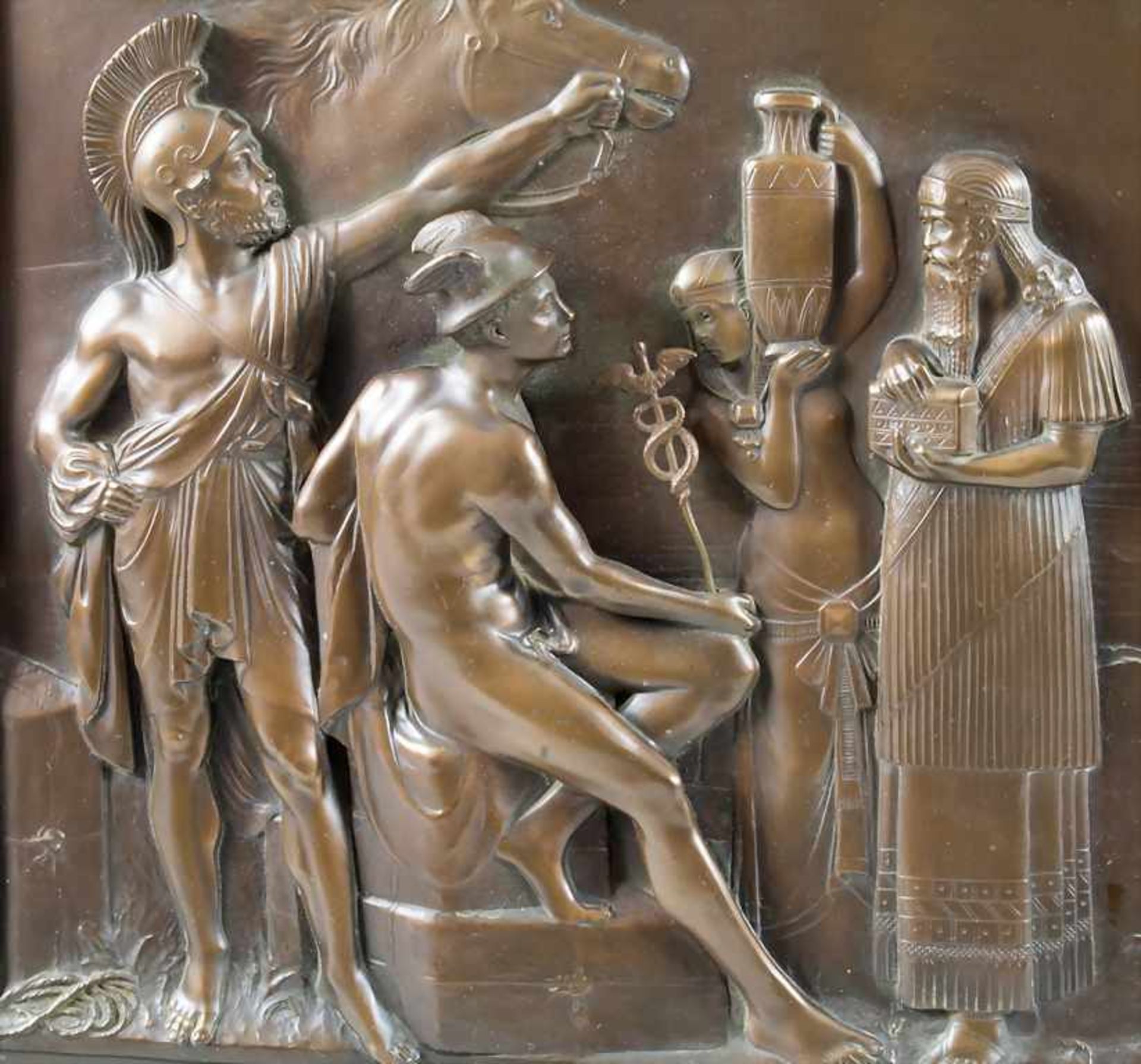 Anonymer Bildhauer, 'Bronzerelief' / 'A bronze relief', deutsch um 1900 - Bild 3 aus 8