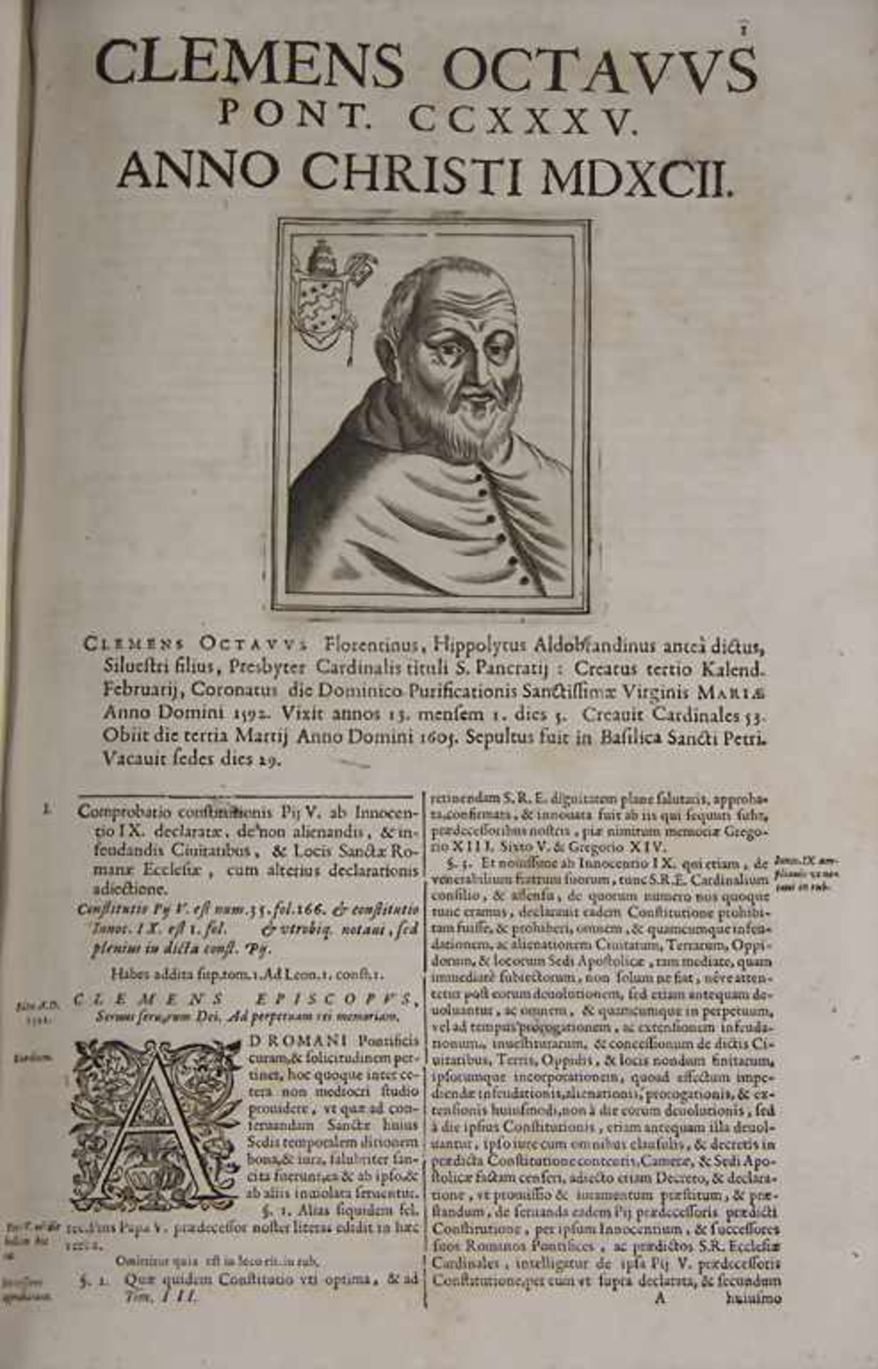 'Magnum Bullarium Romanum A Clemente VIII. Vsqve Ad Gregorium XV', 1655 - Image 5 of 5