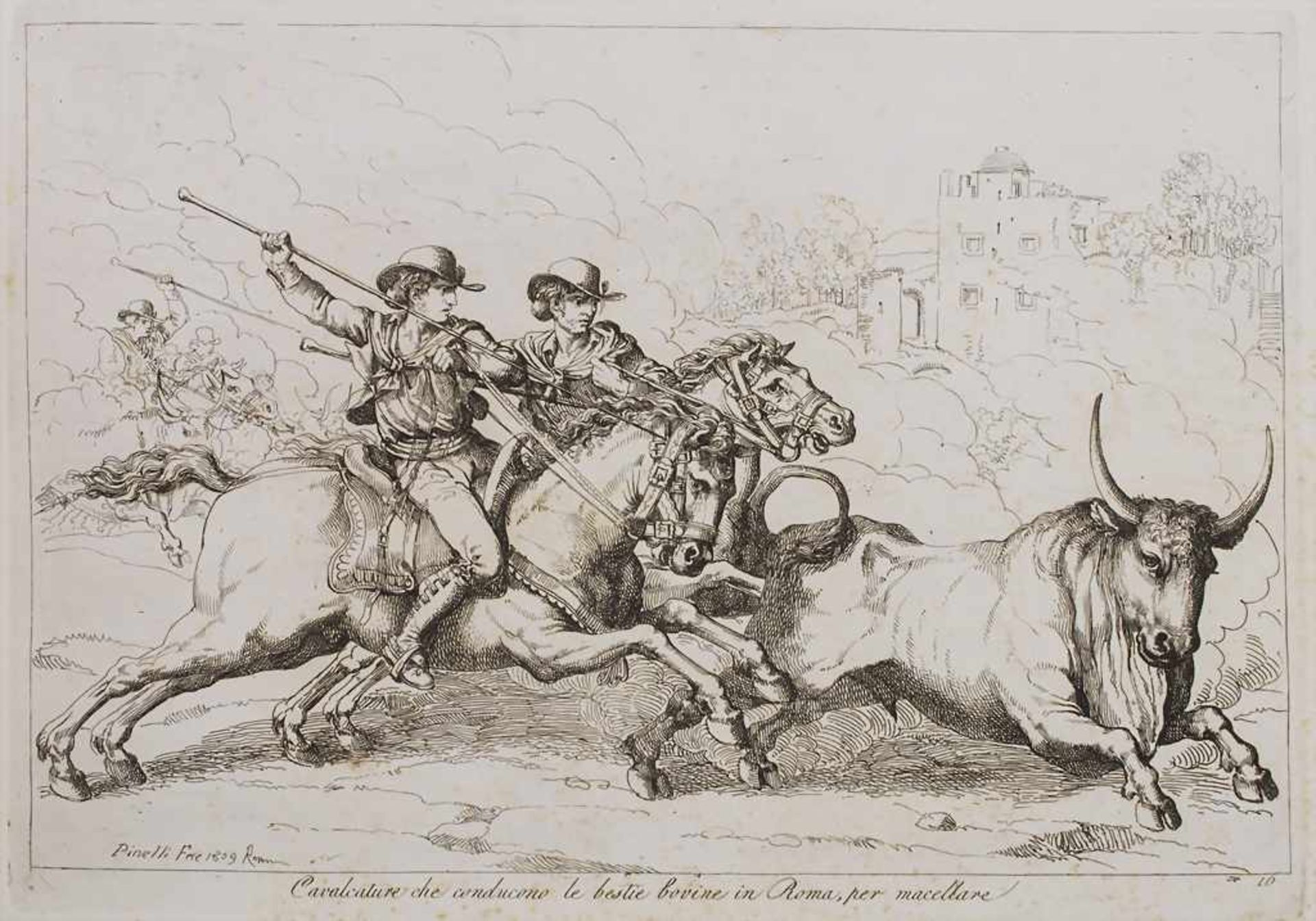 Bartolomeo Pinelli (1781-1835), 'Raccolta di Cinquanta Costumi Pittoreschi' - Image 4 of 8