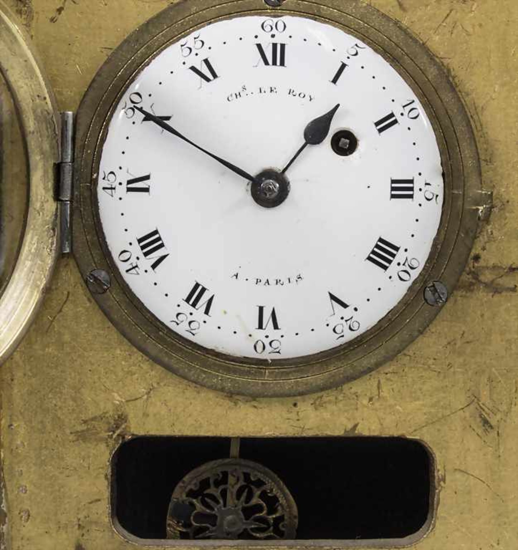 Rahmenuhr / A small wall clock, Charles le Roy, Paris, um 1800 - Image 2 of 6