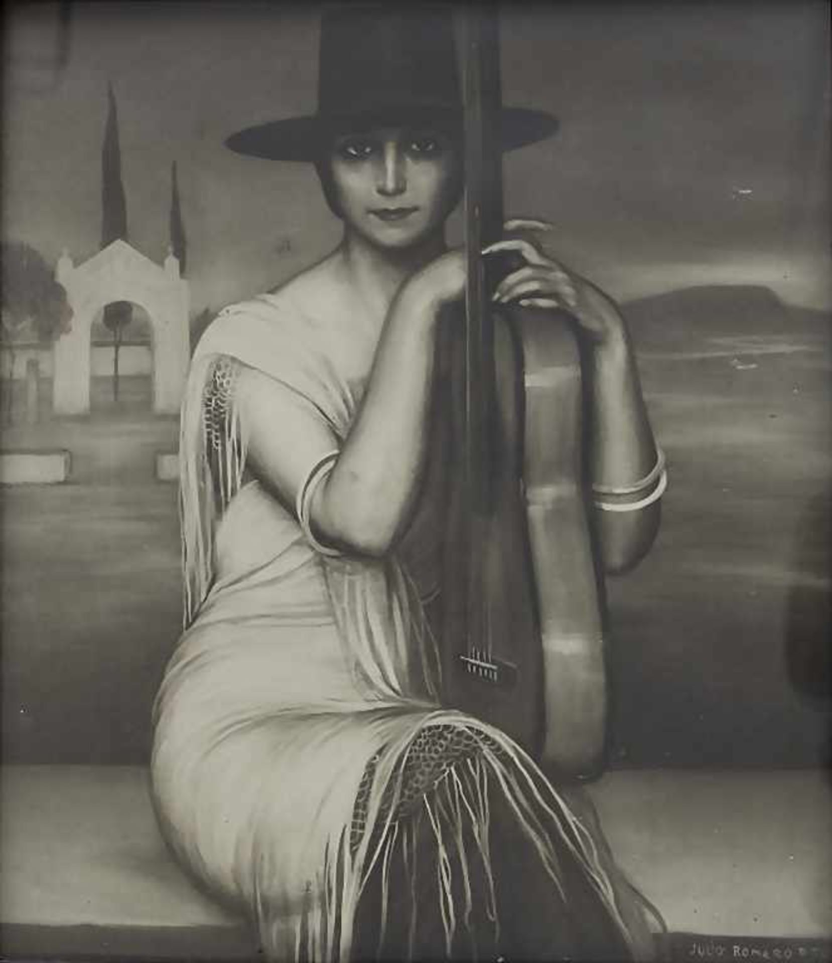 Julio Romero de Torres (1874-1930), gerahmte Fotographie, wohl 'Dora La Cordobesita'