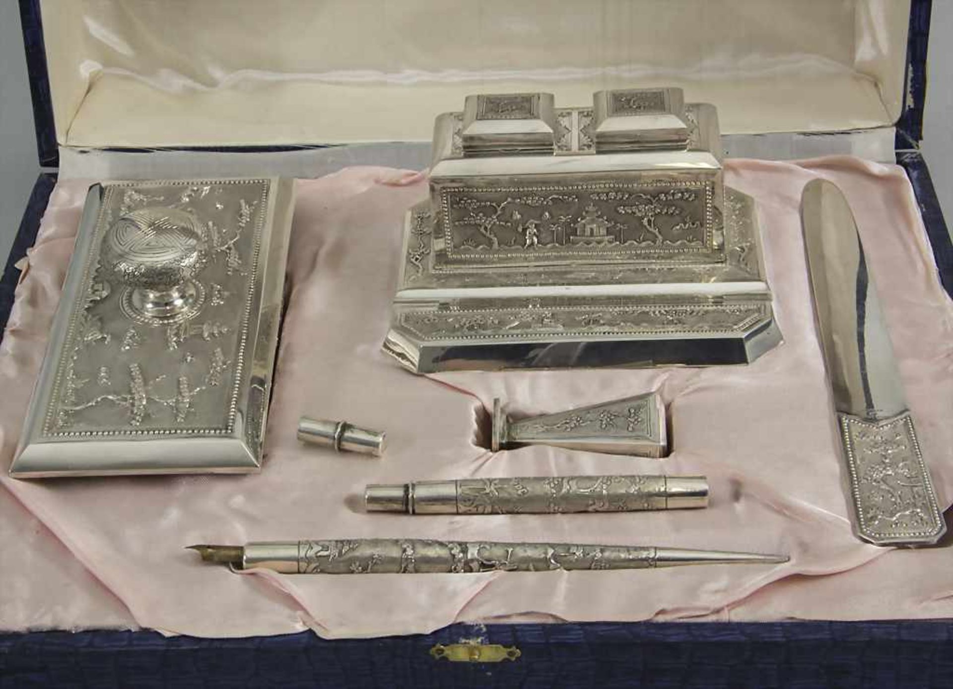 Schreibset / A silver writing set, Vietnam, 20. Jh. - Image 2 of 4