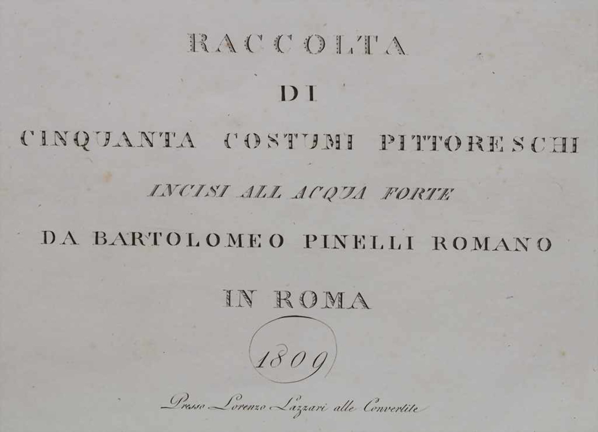 Bartolomeo Pinelli (1781-1835), 'Raccolta di Cinquanta Costumi Pittoreschi' - Image 2 of 8