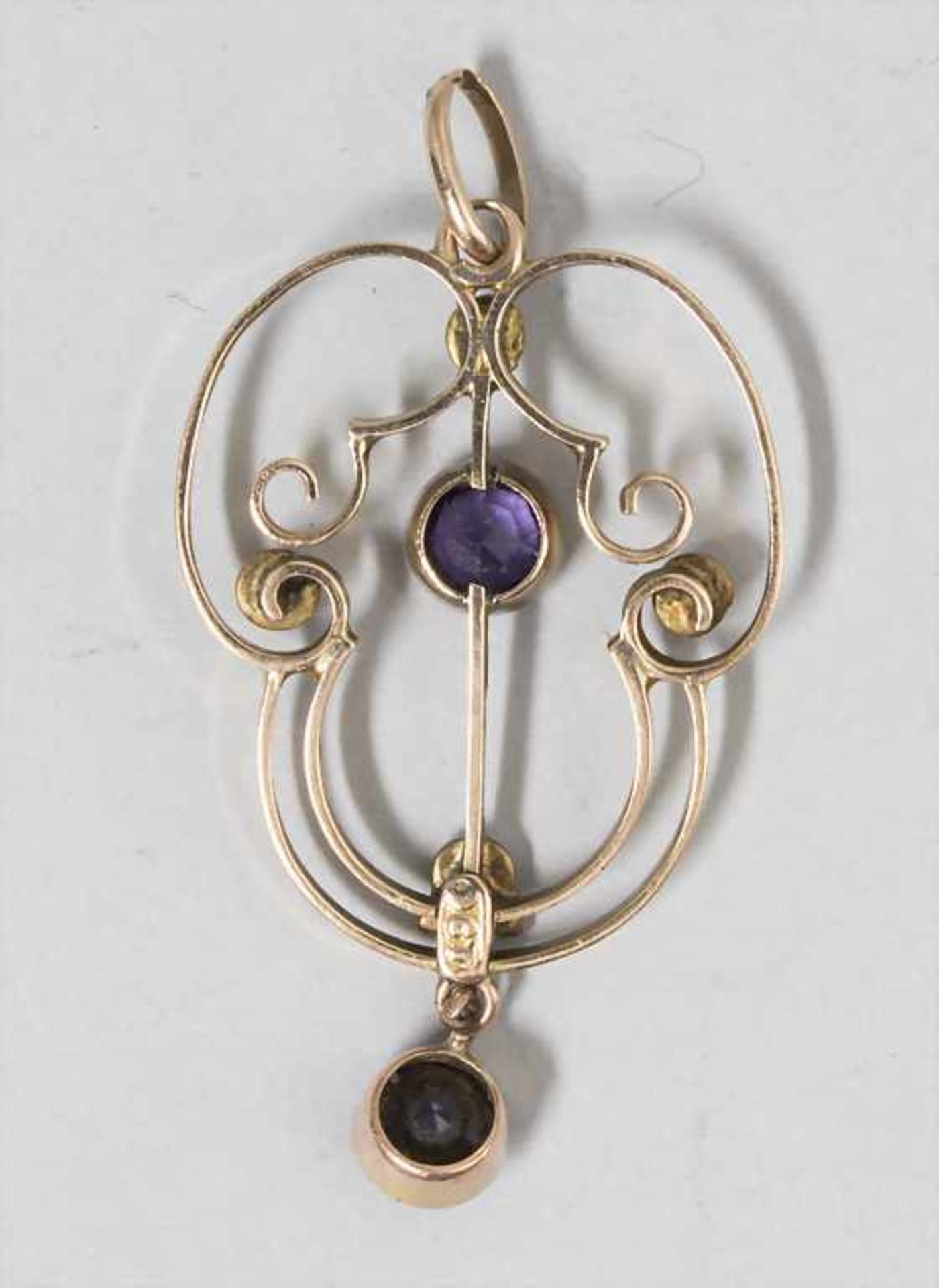 Jugendstil Anhänger / An Art Nouveau pendant, England, um 1900 - Bild 2 aus 2