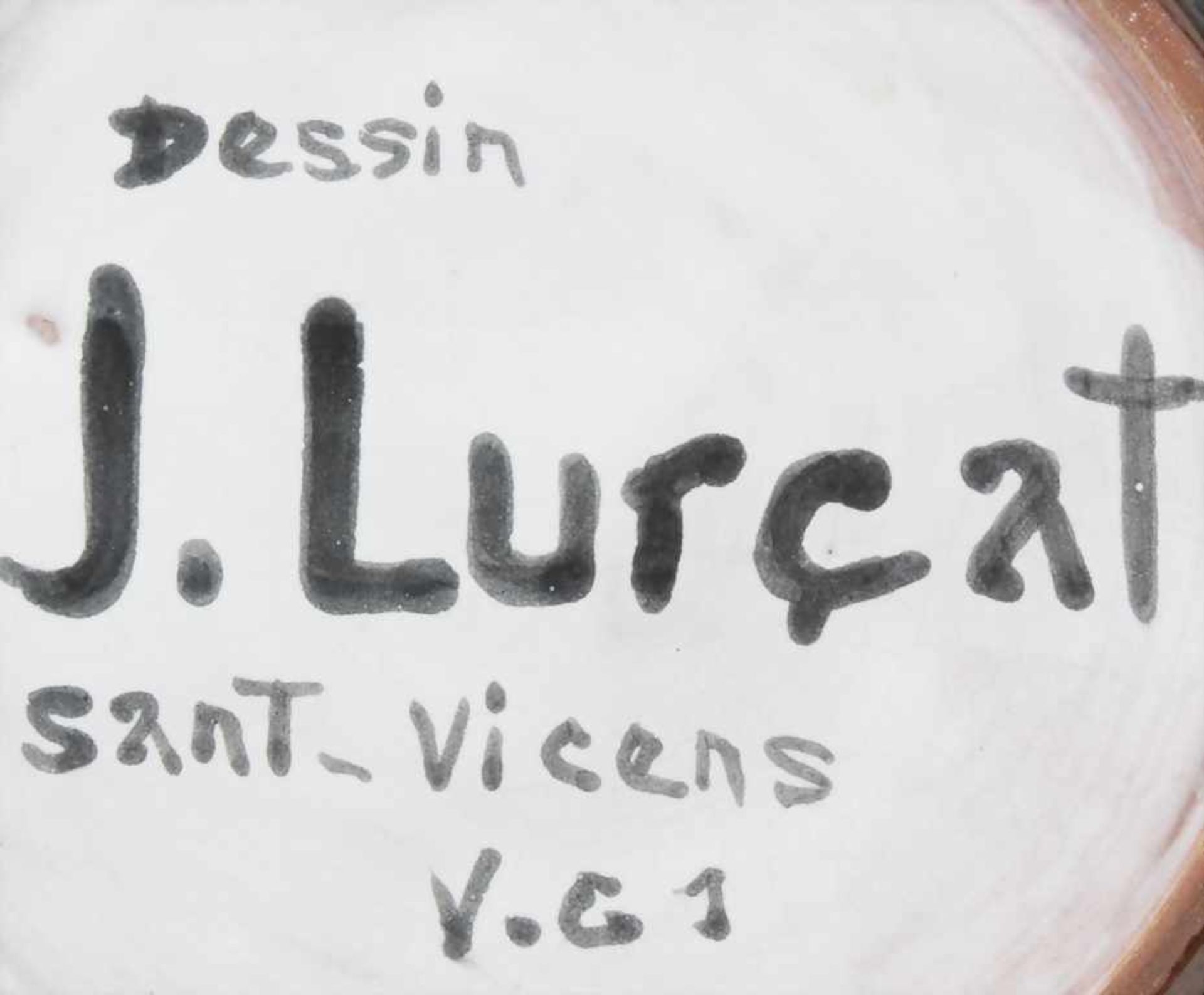 Keramik-Künstlerteller, Jean Lurcat (Bruyeres 1892-1966 St.-Paul-de-Vence), Frankreich, um 1950/ - Bild 3 aus 4