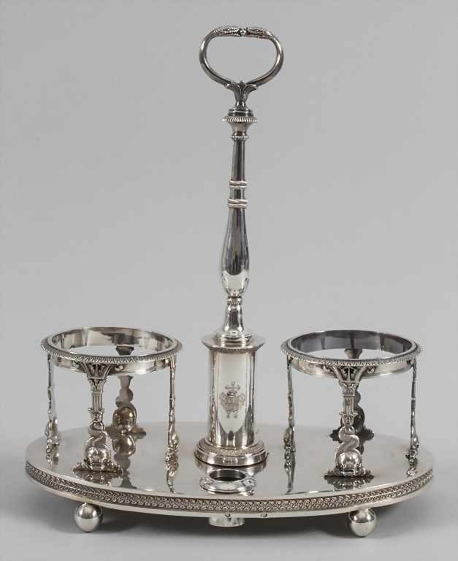 Paar Empire Menagen / A pair of Empire silver cruet stands, Jean Baptiste Claude Odiot, Paris, um - Image 5 of 25