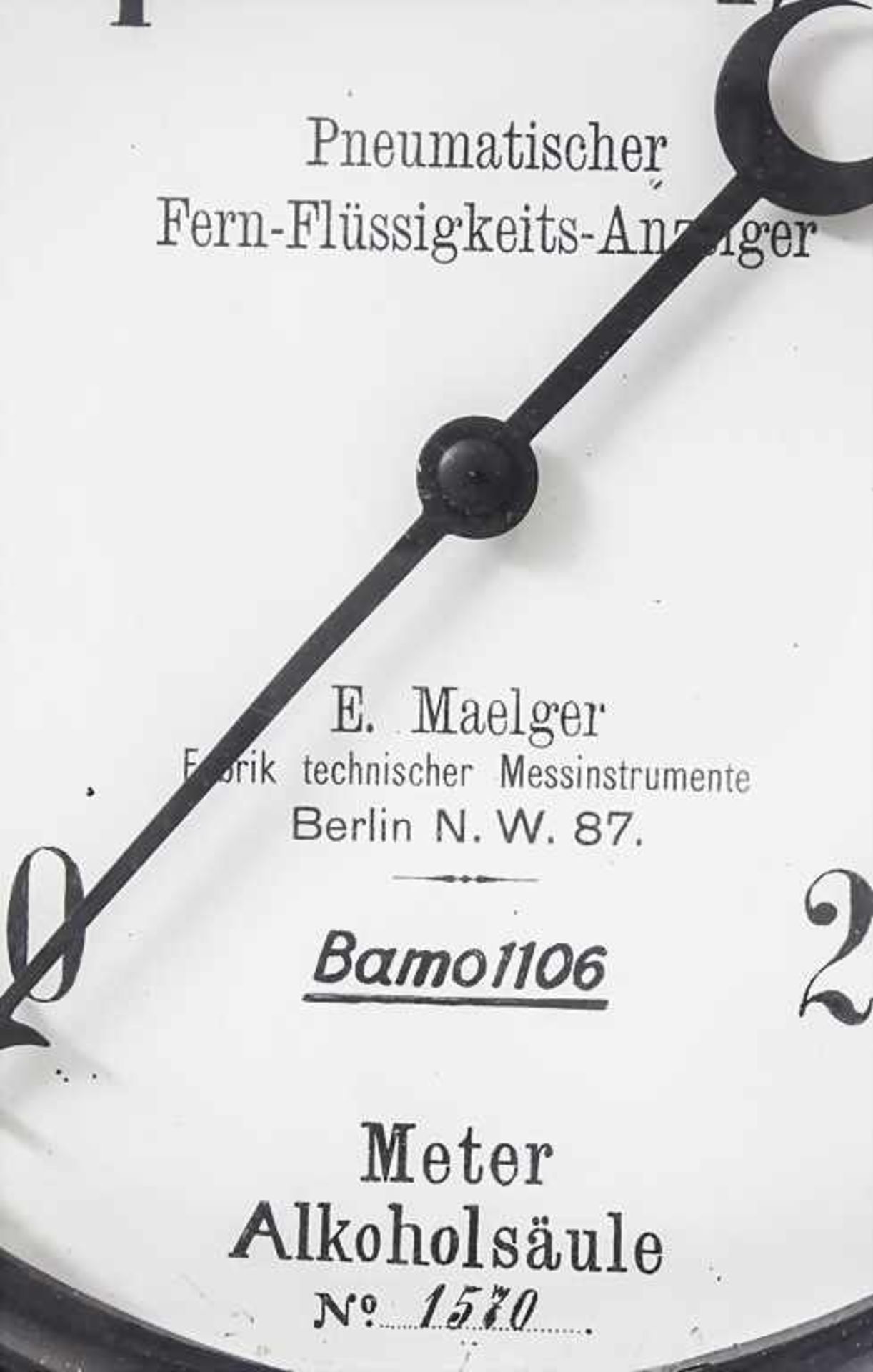 Pneumatischer Fern-Flüssigkeit-Anzeiger, E. Maegler, Berlin - Image 3 of 6