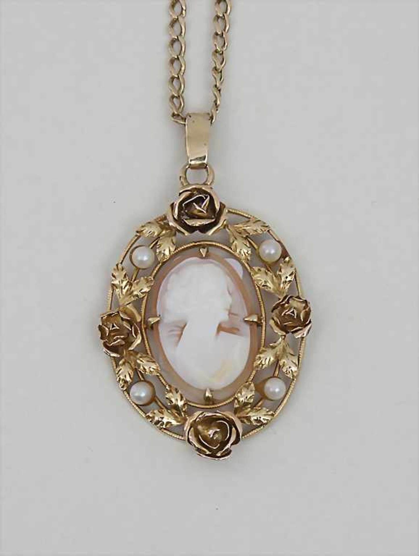 Jugendstil Kamee-Anhänger / Art Nouveau Cameo Pendant