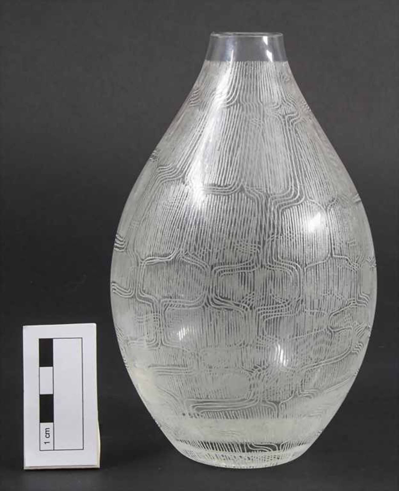 Glas-Kugelvase / A ball vase, Fachschule Eiff Stuttgart, Entw. H. Model, 50er Jahre - Bild 2 aus 5