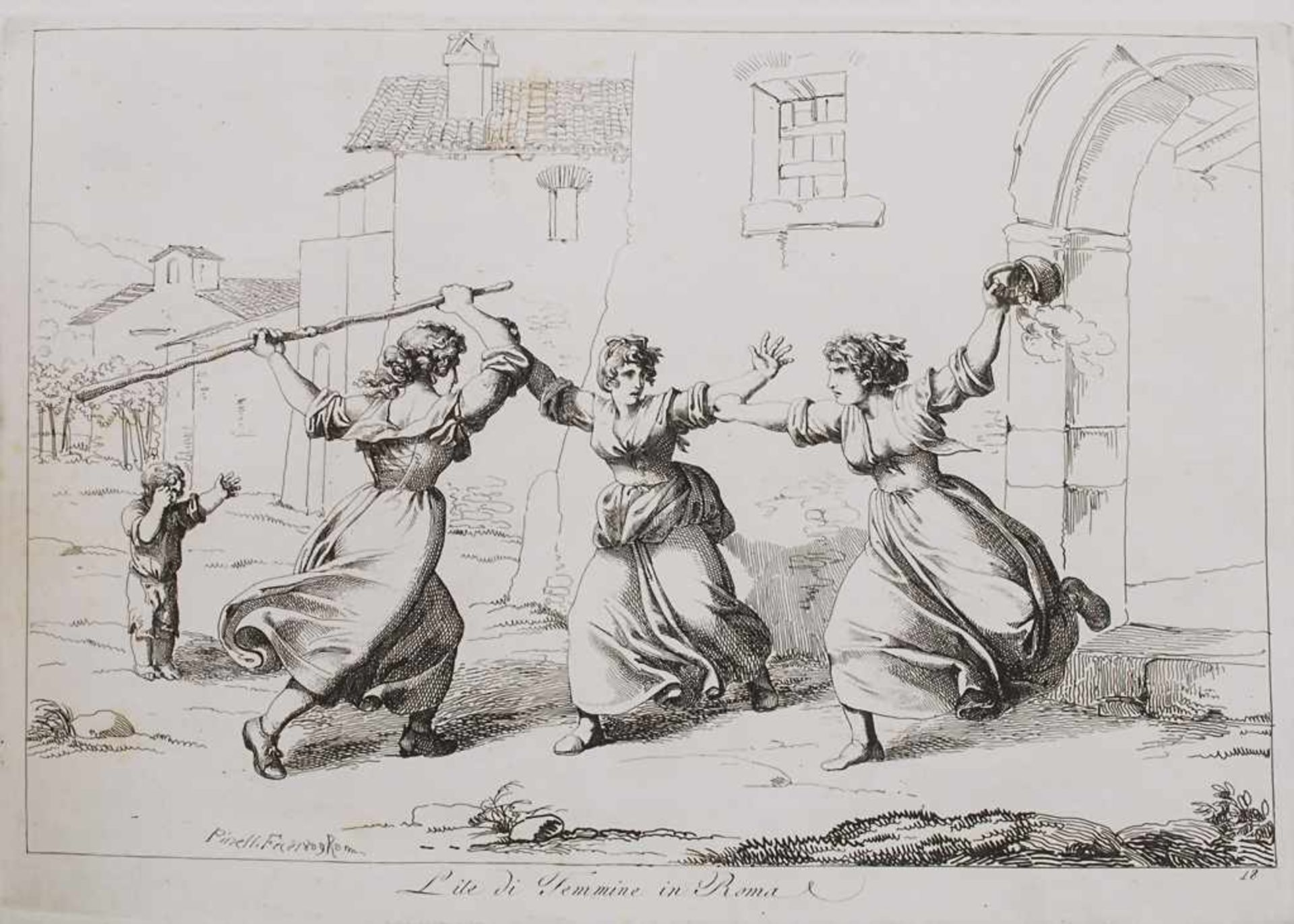 Bartolomeo Pinelli (1781-1835), 'Raccolta di Cinquanta Costumi Pittoreschi' - Image 5 of 8