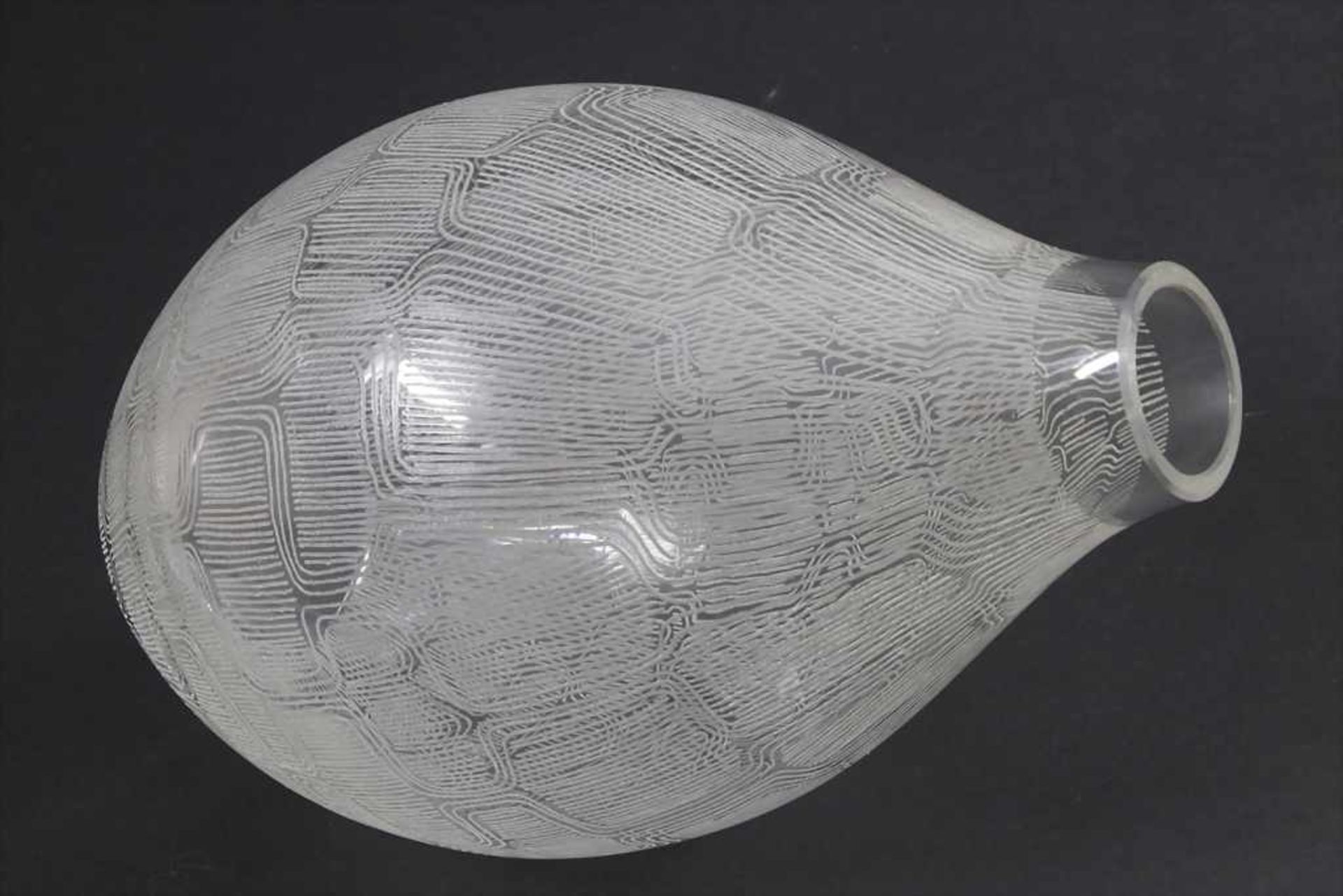 Glas-Kugelvase / A ball vase, Fachschule Eiff Stuttgart, Entw. H. Model, 50er Jahre - Bild 3 aus 5