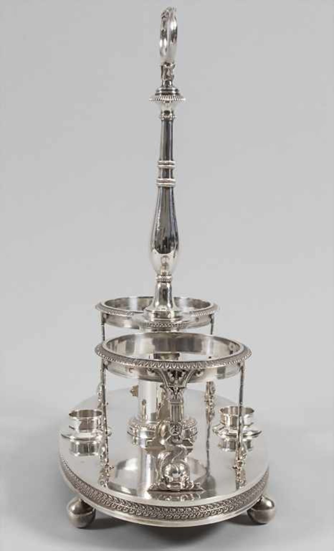 Paar Empire Menagen / A pair of Empire silver cruet stands, Jean Baptiste Claude Odiot, Paris, um - Image 13 of 25