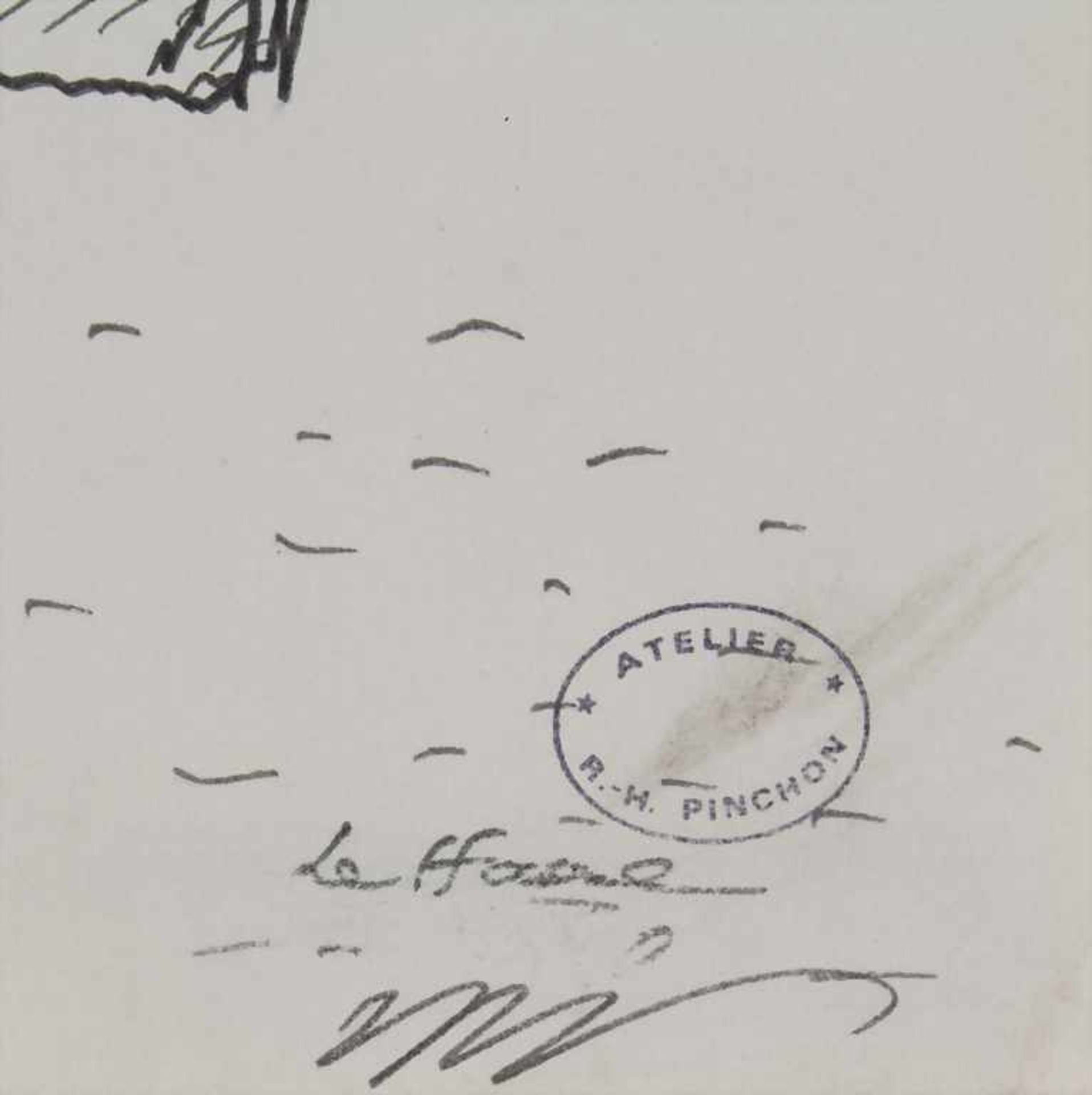 Robert Henri Pinchon (1889-?), 2 Zeichnungen 'Boote' und 'Hafenmole' / 2 drawings 'Boats' and ' - Image 3 of 6
