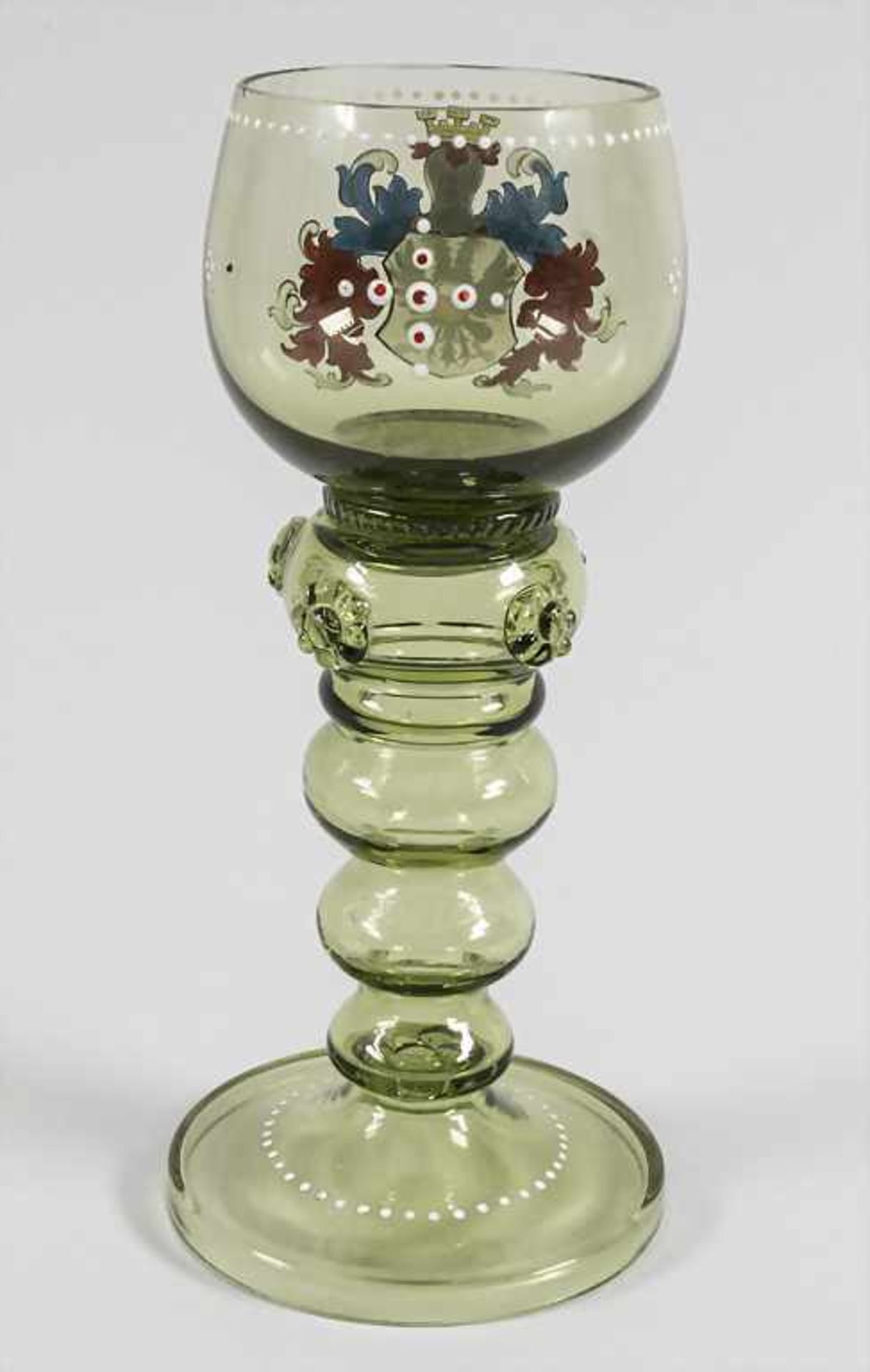 Römer-Glas 'Stadtwappen Lübeck' / A wine glass, Theresienthal, um 1900, - Image 3 of 5