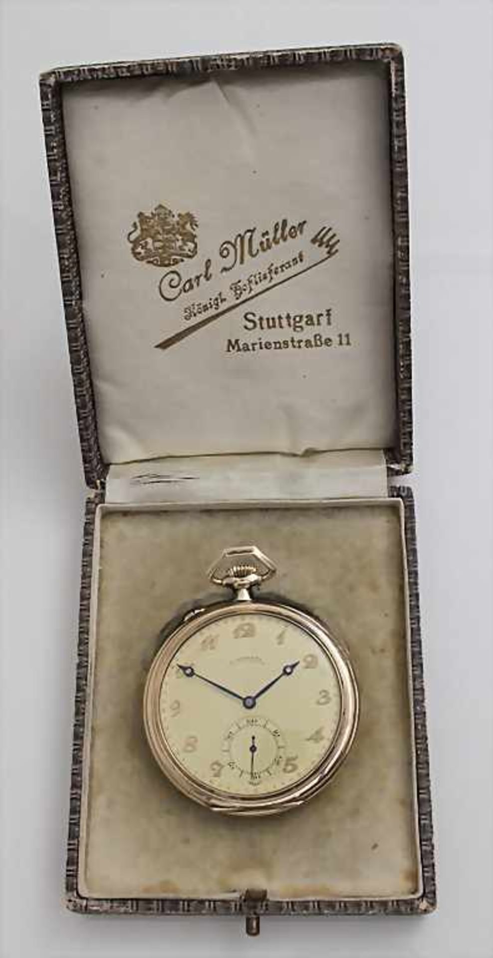 Offene Herrentaschenuhr / A pocket watch, J. Assmann, Glashütte in Sachsen, um 1915 - Image 5 of 5