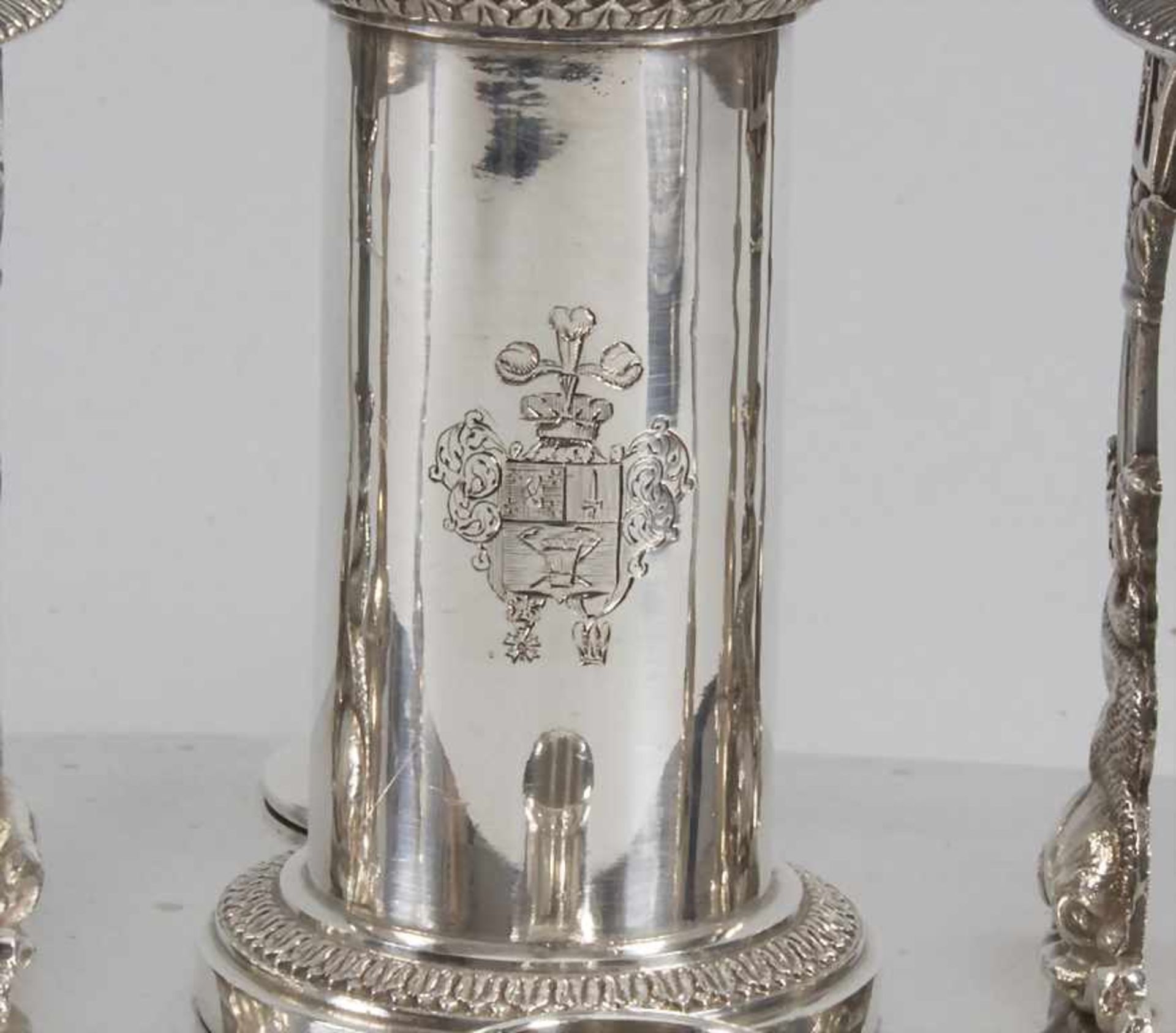 Paar Empire Menagen / A pair of Empire silver cruet stands, Jean Baptiste Claude Odiot, Paris, um - Image 23 of 25