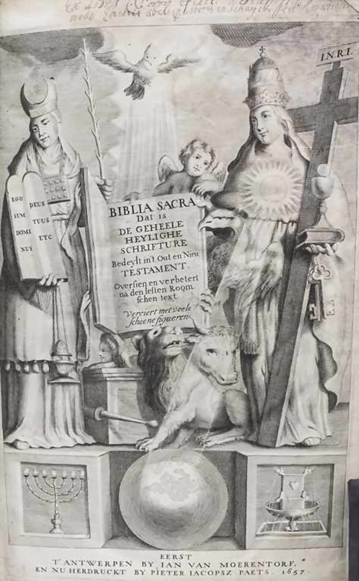 Ian van Moerentorf / van Sichem: 'Biblia Sacra', Antwerpen, 1657 - Image 2 of 4