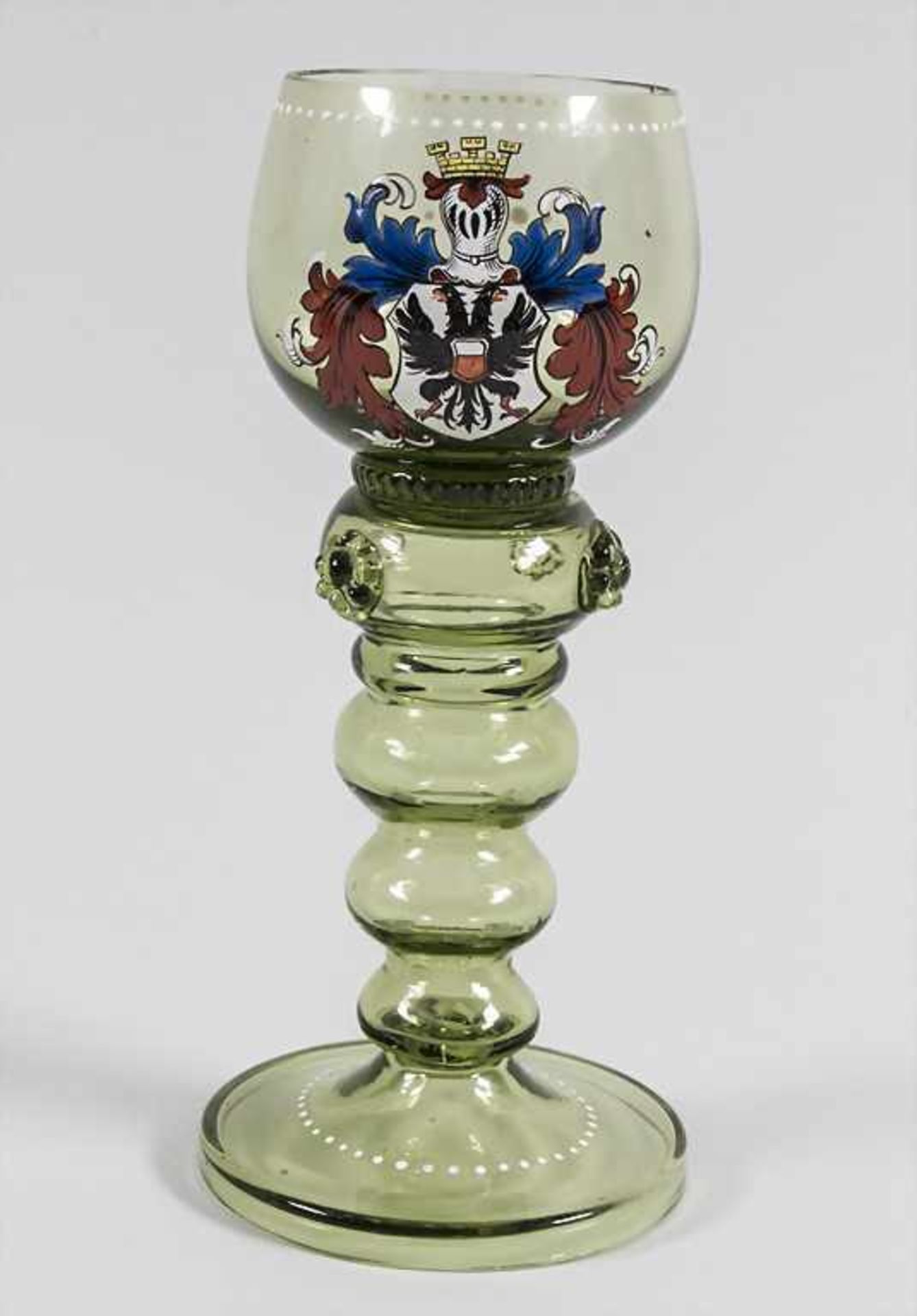 Römer-Glas 'Stadtwappen Lübeck' / A wine glass, Theresienthal, um 1900, - Image 2 of 5