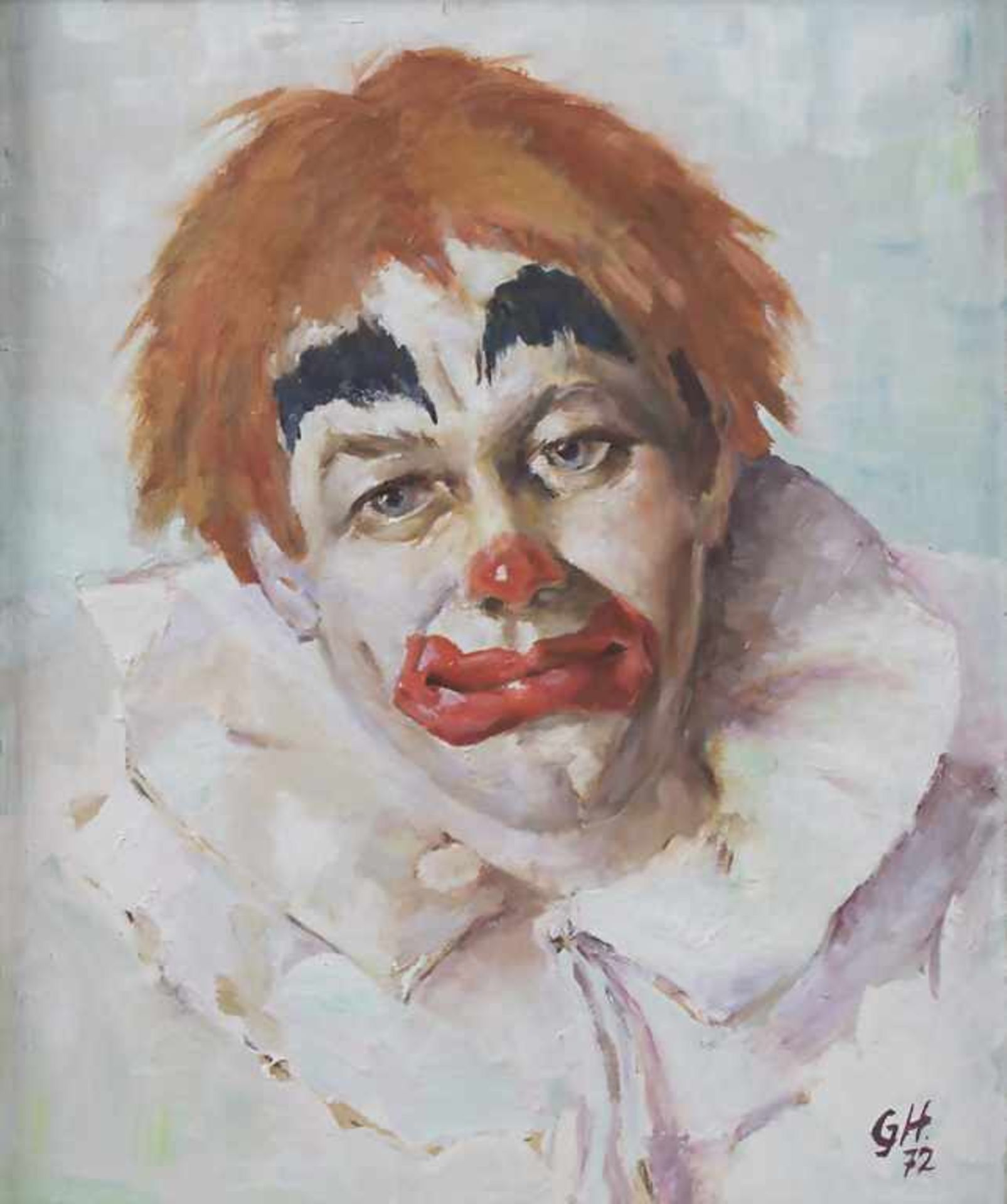 Monogrammist 'GH' (tätig um 1972), 'Trauriger Clown' / 'A sad clown'