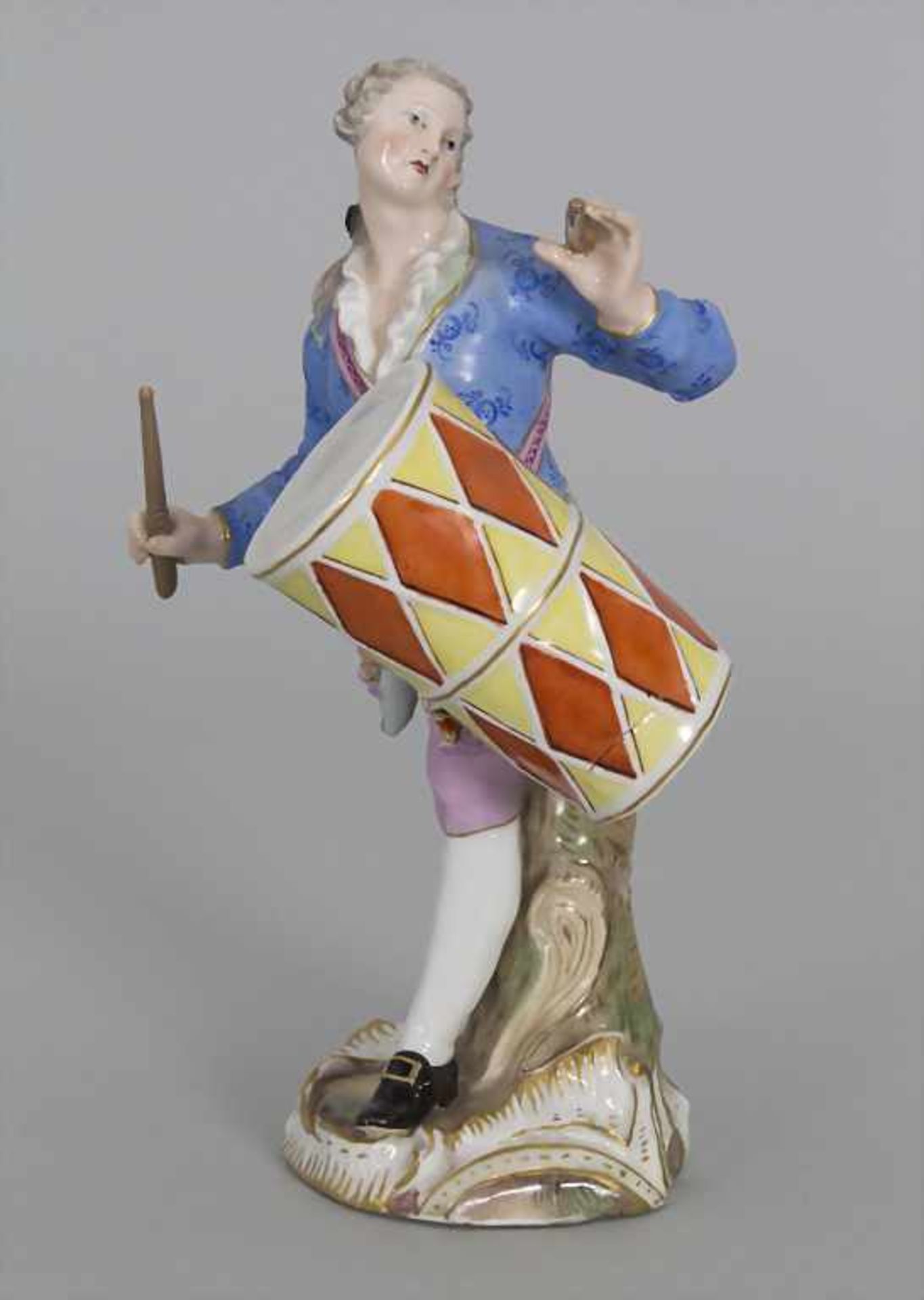 Seltene Figur eines Trommlers / A drummer, wohl Johann Joachim Kaendler, Meissen, 19. Jh.