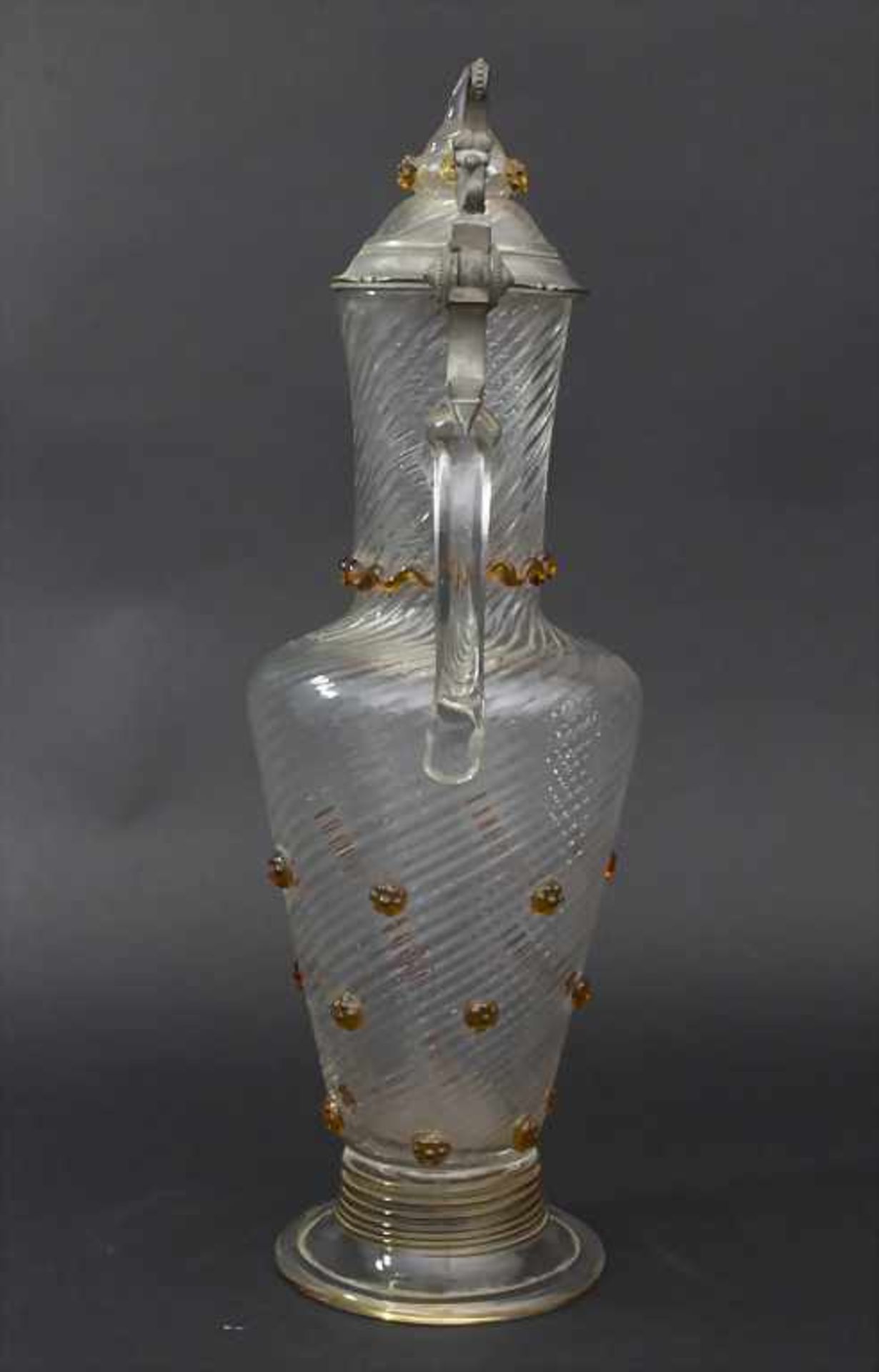 Weinkrug / A glass wine jug, deutsch, um 1870 - Image 2 of 7