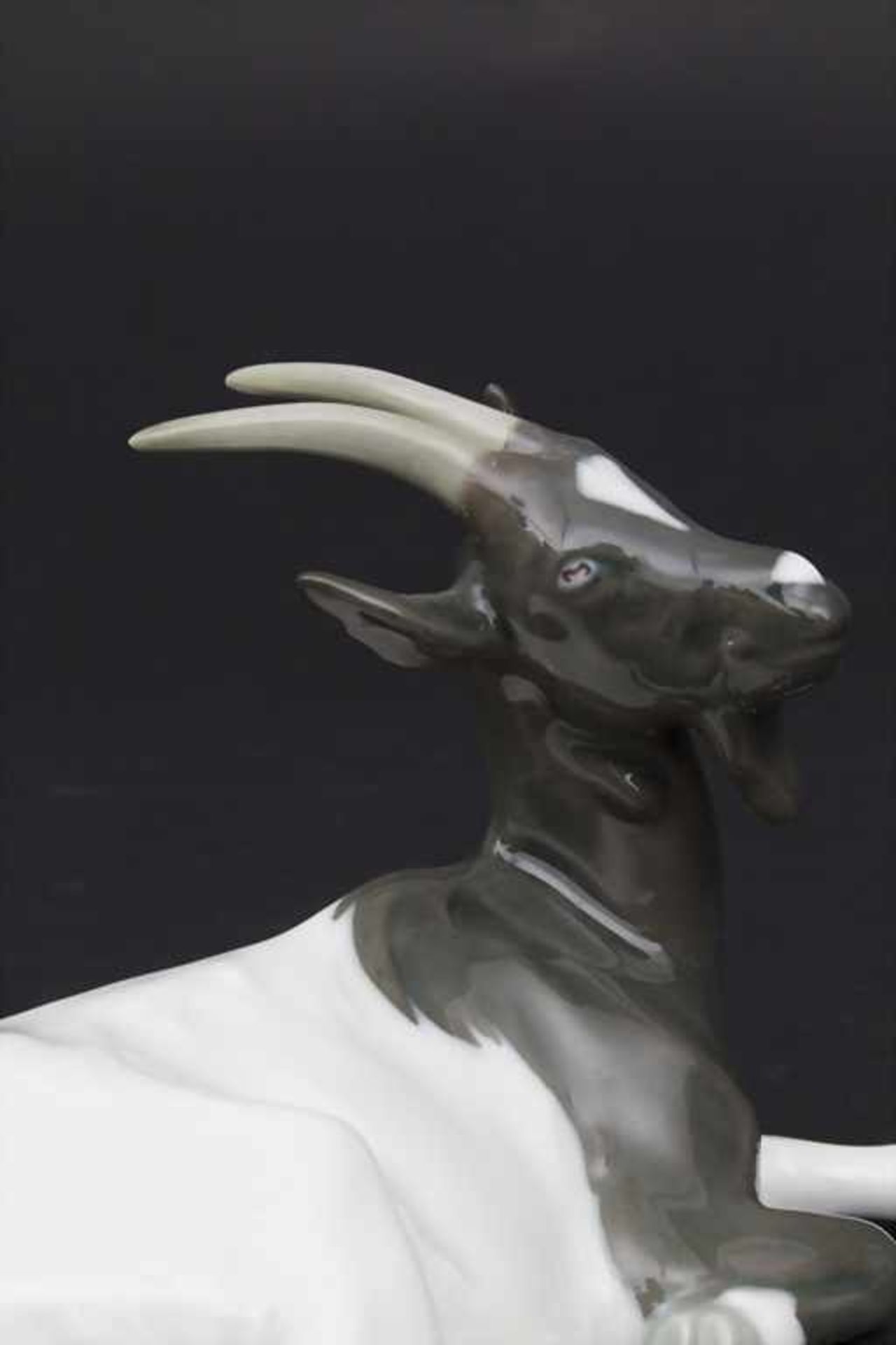 Jugendstil Tierfigur 'Ziegenbock' / An Art Nouveau animal figure of a billy goat, Erich Hösel, - Bild 7 aus 9