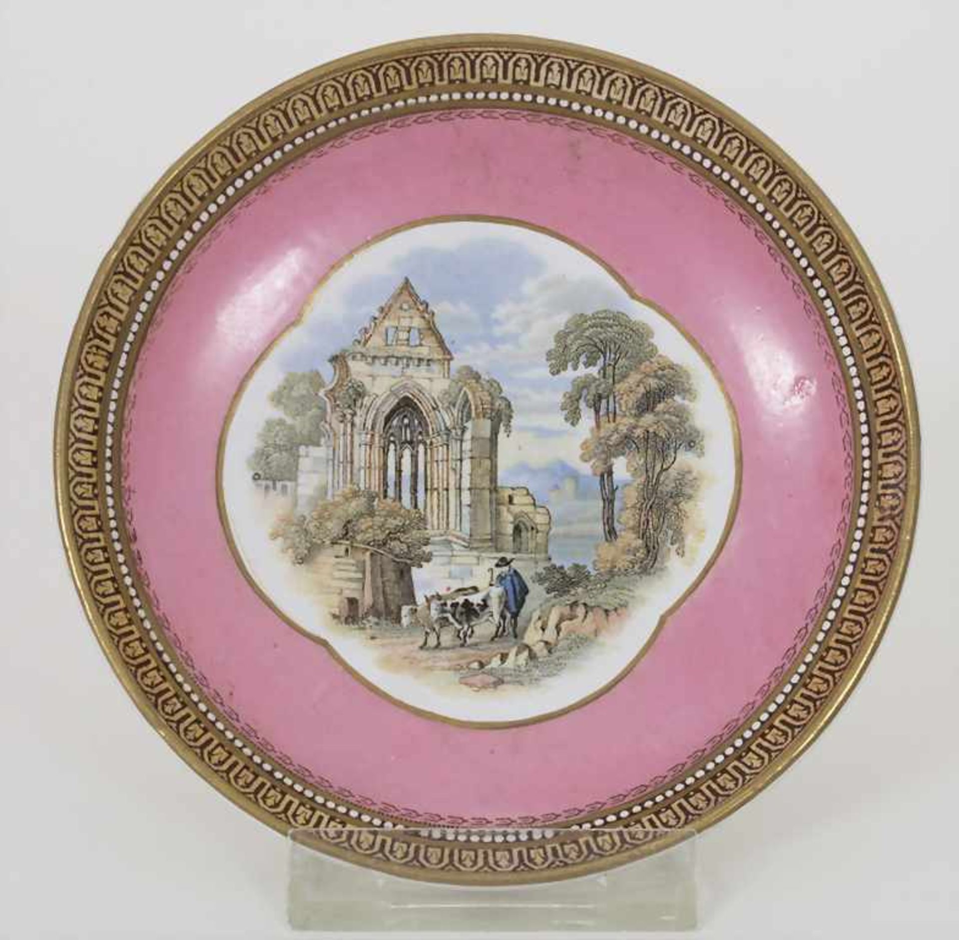 Tasse und Untertasse mit Landschaften / A cup and saucer with landscapes, F. & R. Pratt & Co., - Bild 2 aus 9