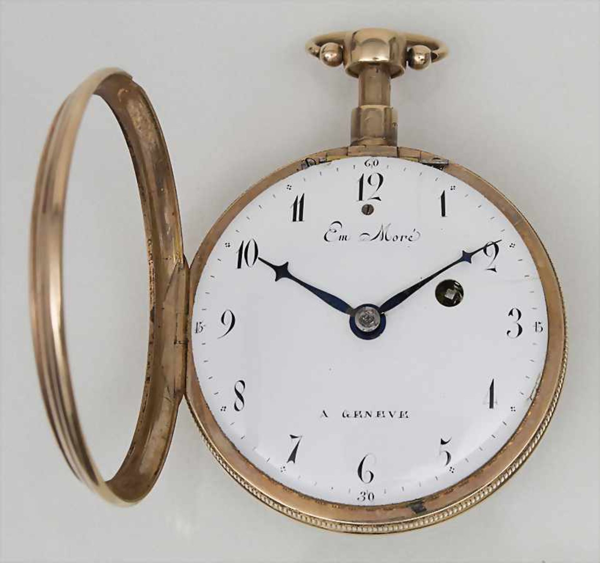 Offene Taschenuhr, Emile Moré a Geneve, um 1800 - Image 2 of 6