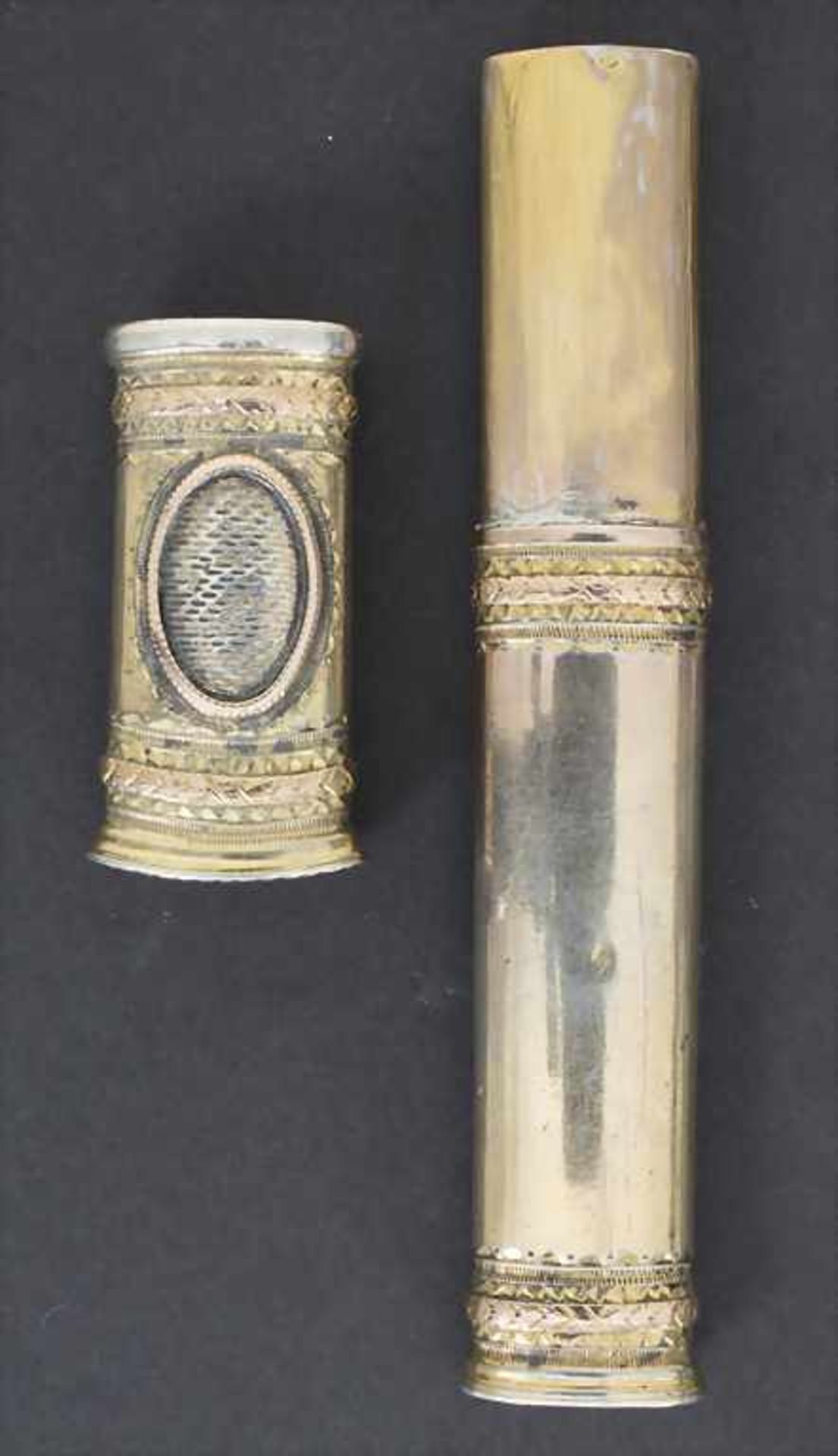 Empire Nadeletui in Silber und Gold / An Empire silver and gold needle case, Frankreich, um - Bild 3 aus 3