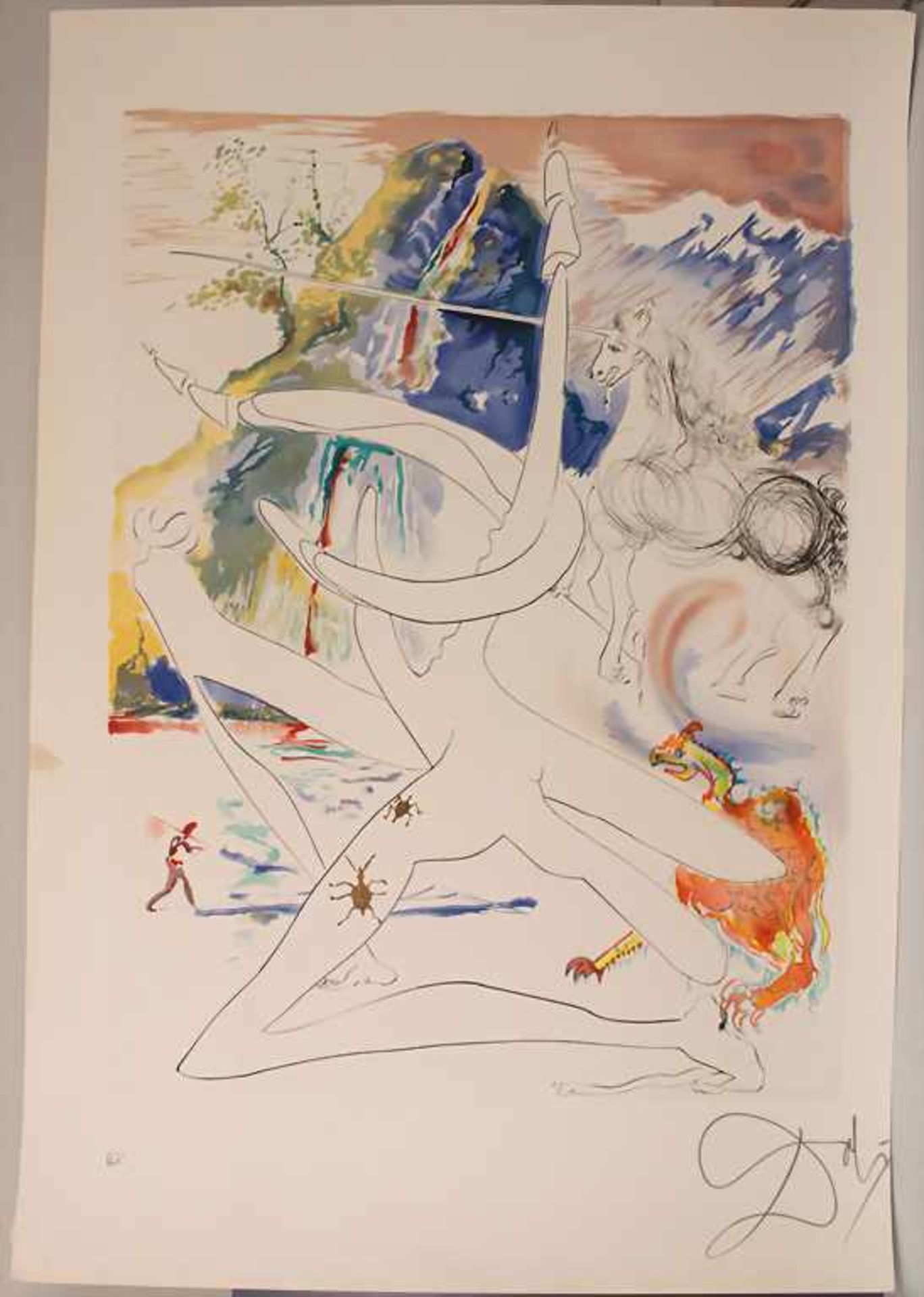 Salvador Dali (1904-1989), 'L'Unicorne laser désintègre les cornes du rhinocéros cosmiques' - Bild 2 aus 3