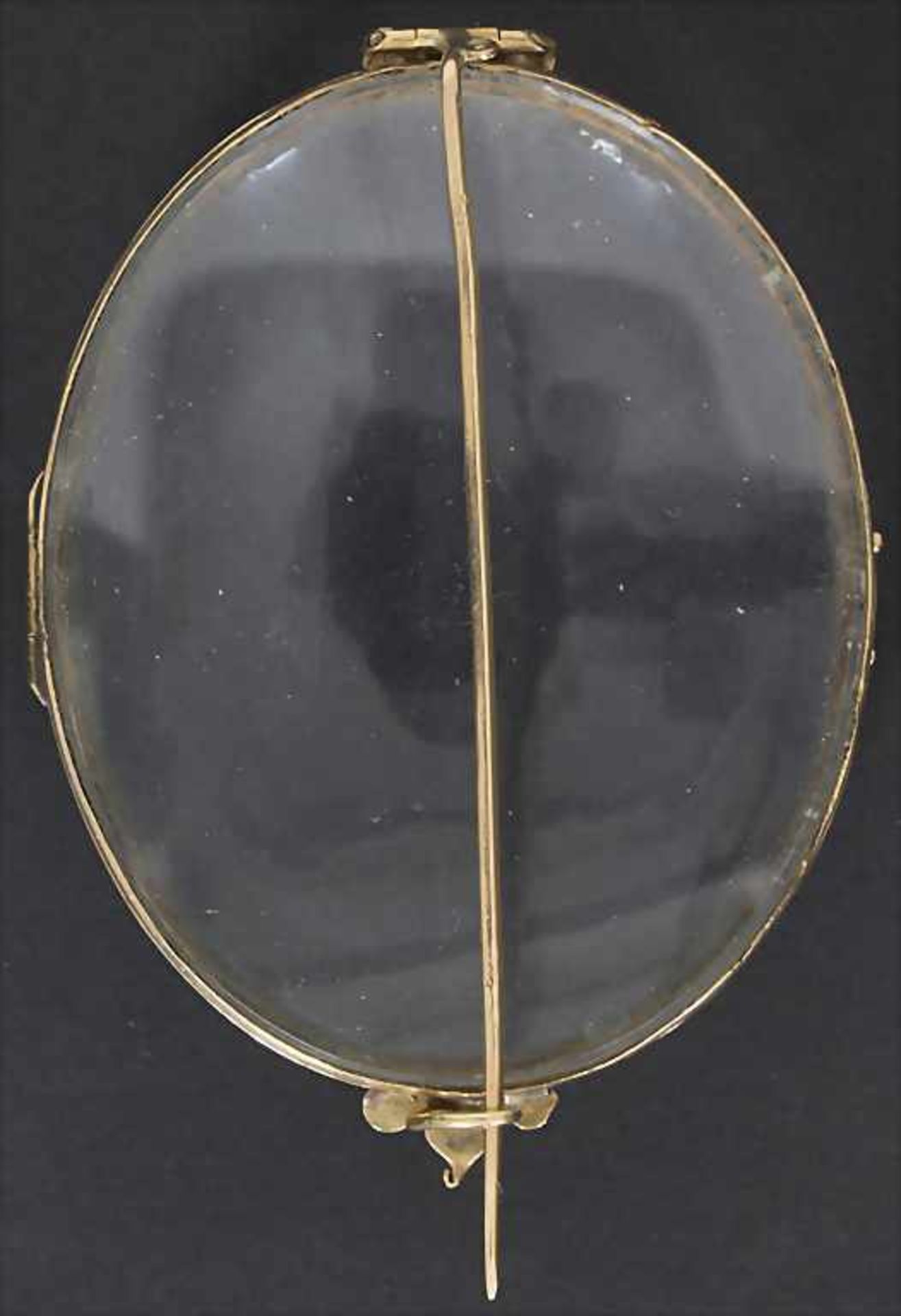 Große ovale Brosche / A large oval brooch, 18. Jh. - Image 2 of 3