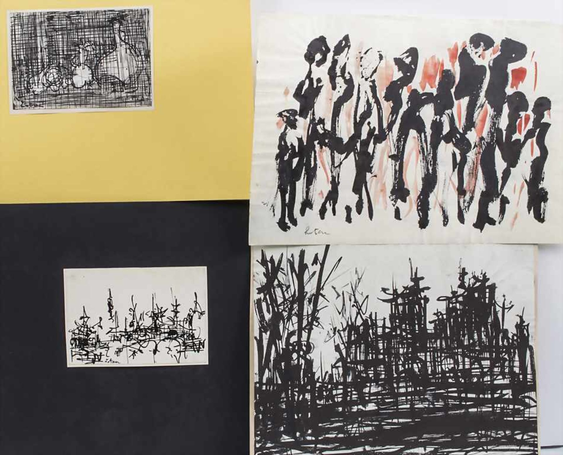 Yona Lotan (*1926), 4 Zeichnungen / A set of 4 drawings
