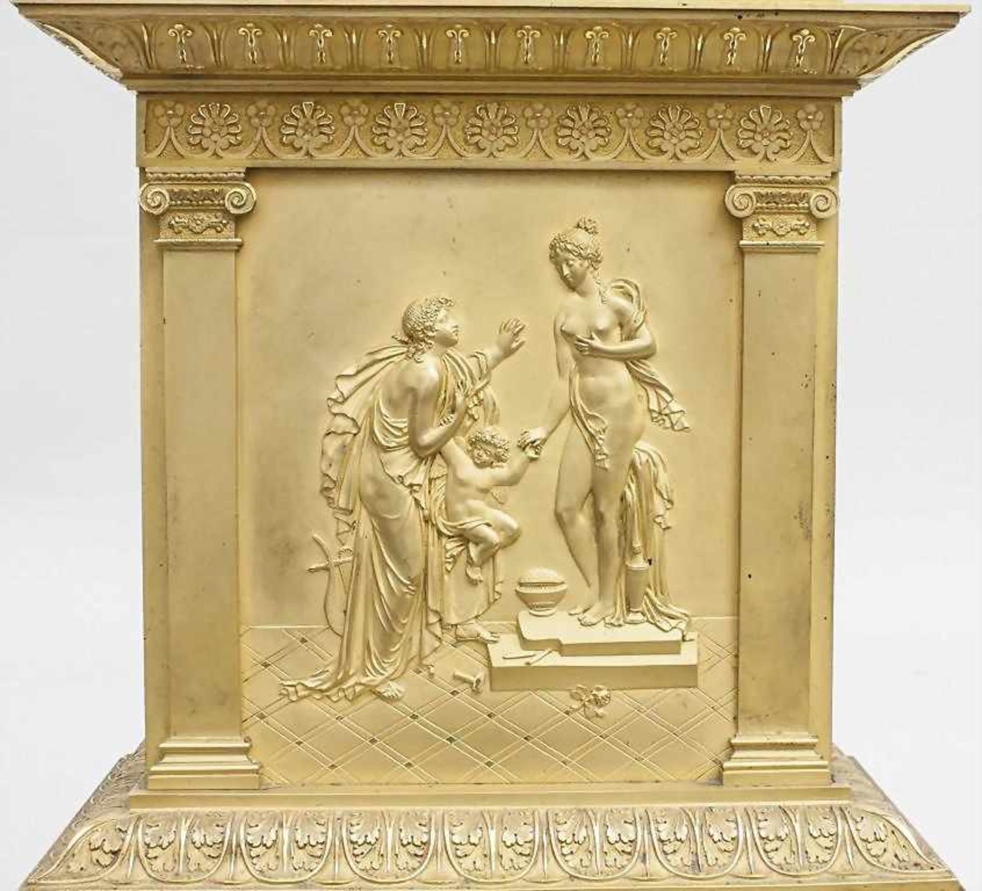 Pendule/Empire Clock, Martina Horloge de Roi a Turin, um 1810 - Image 3 of 5