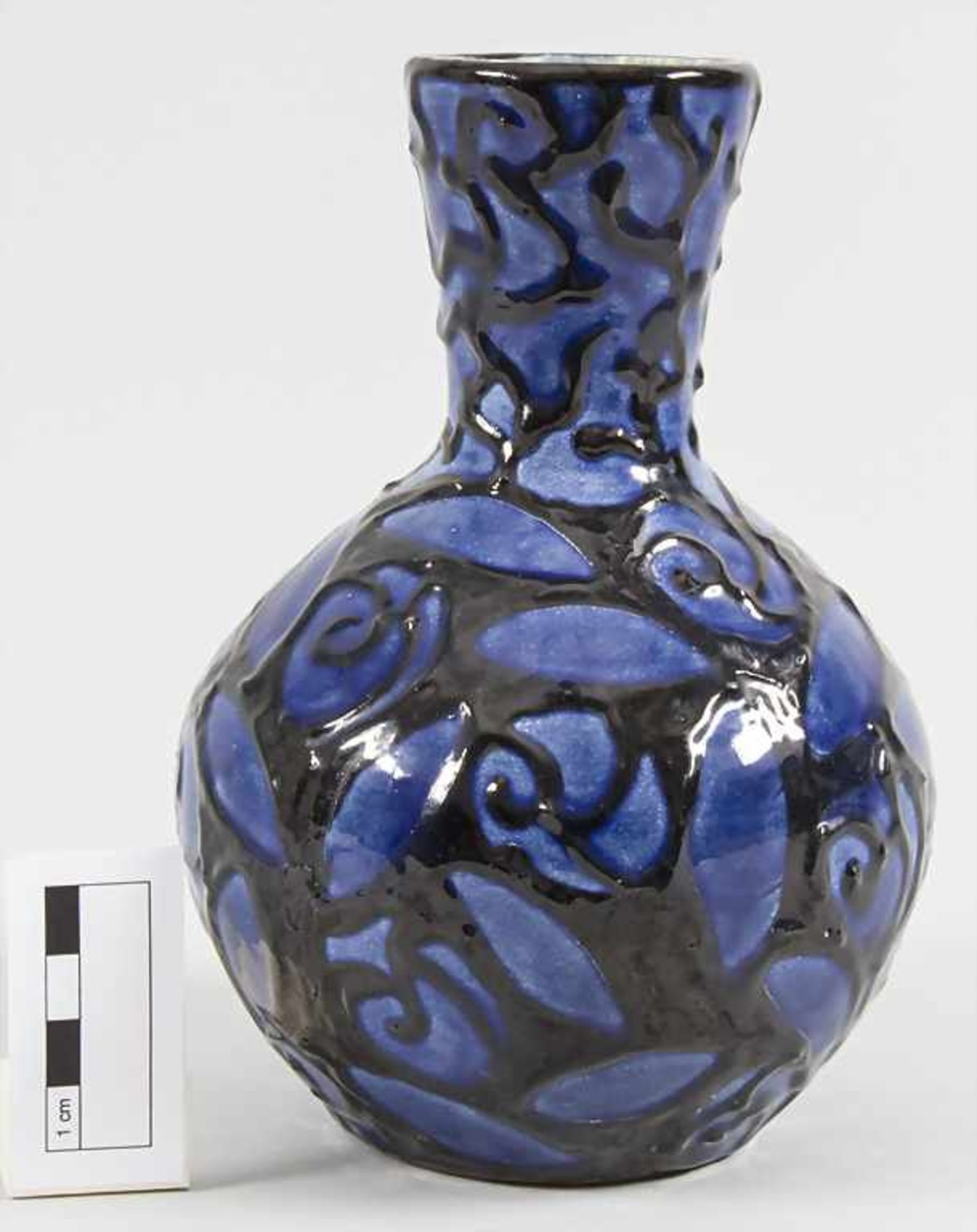 Jugendstil Vase / An Art Nouveau vase, Märkische Kunsttöpferei Hermsdorf bei Berlin, um 1910 - Bild 2 aus 7
