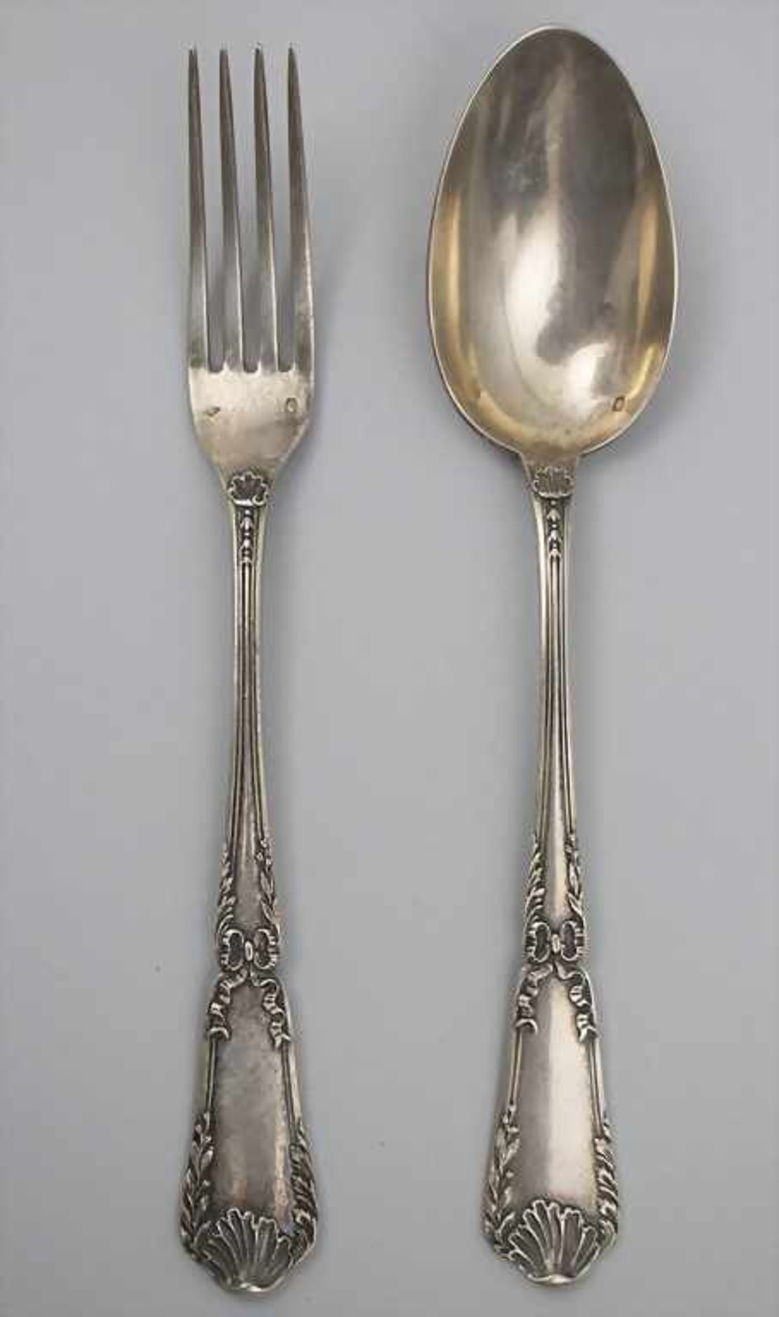 Löffel und Gabel / A silver spoon and fork, Emile Puiforcat, Paris, um 1880