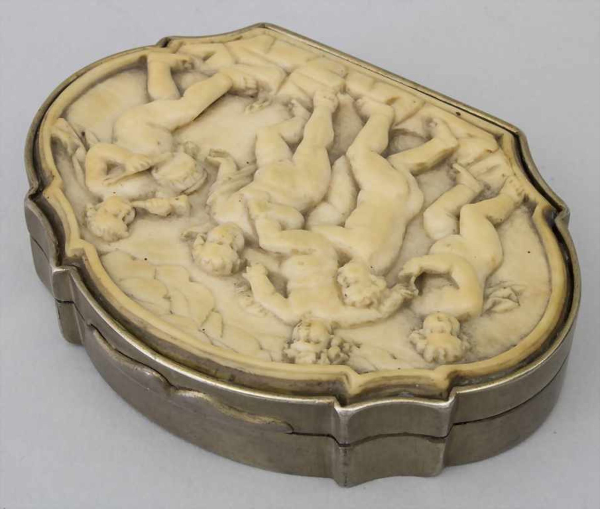 Tabatiere / A silver and ivory snuff box, 18. Jh. - Bild 2 aus 5
