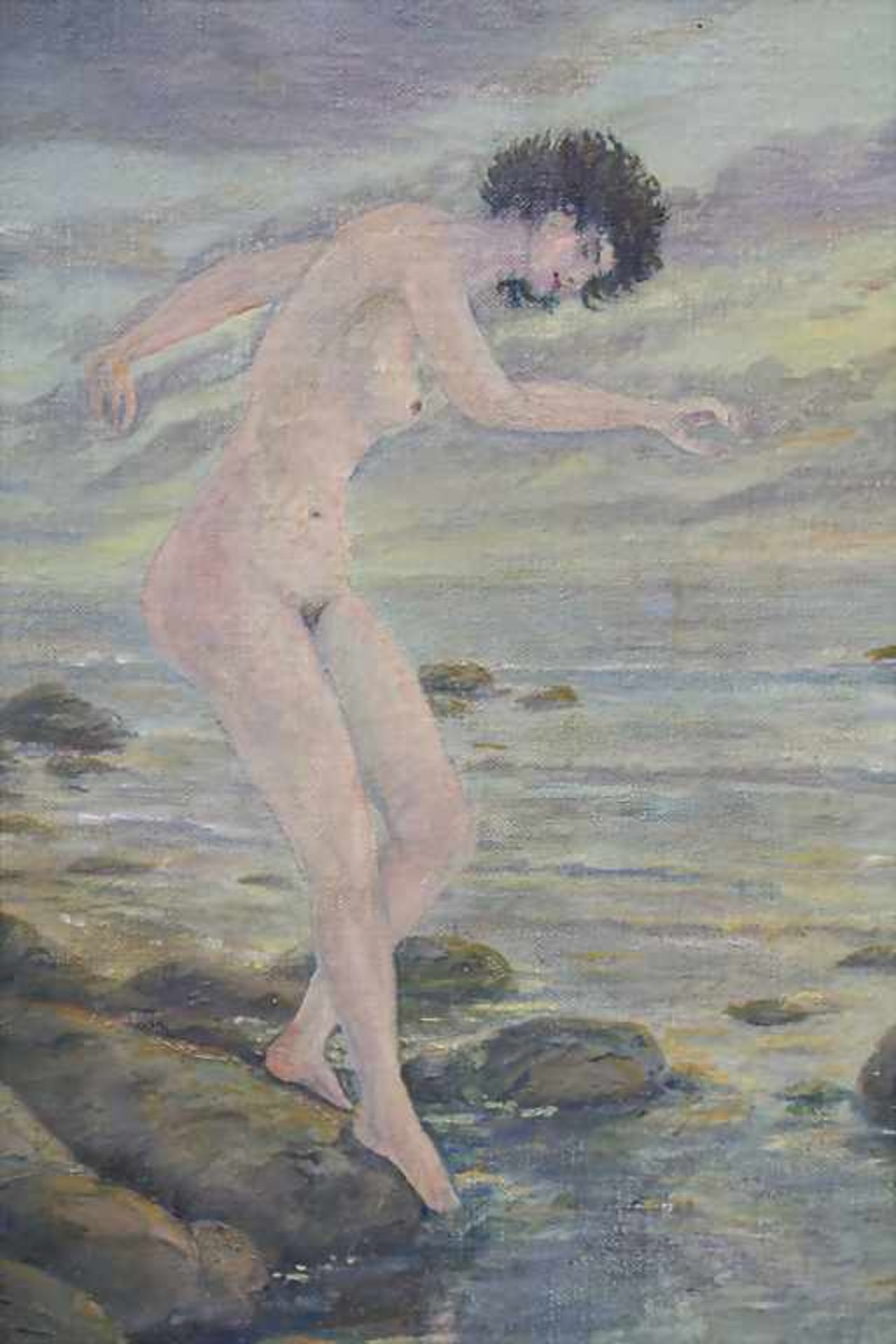 W. Vogel (20. Jh.), 'Weiblicher Akt am Strand' / 'A female nude by the beach' - Bild 4 aus 5