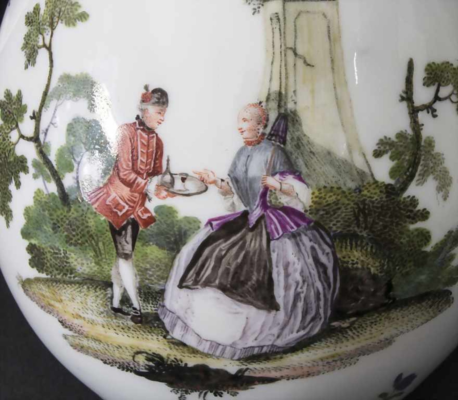 Kännchen mit Watteau-Malerei / A jug with galant scenes, Meissen, um 1740-45 - Bild 6 aus 8