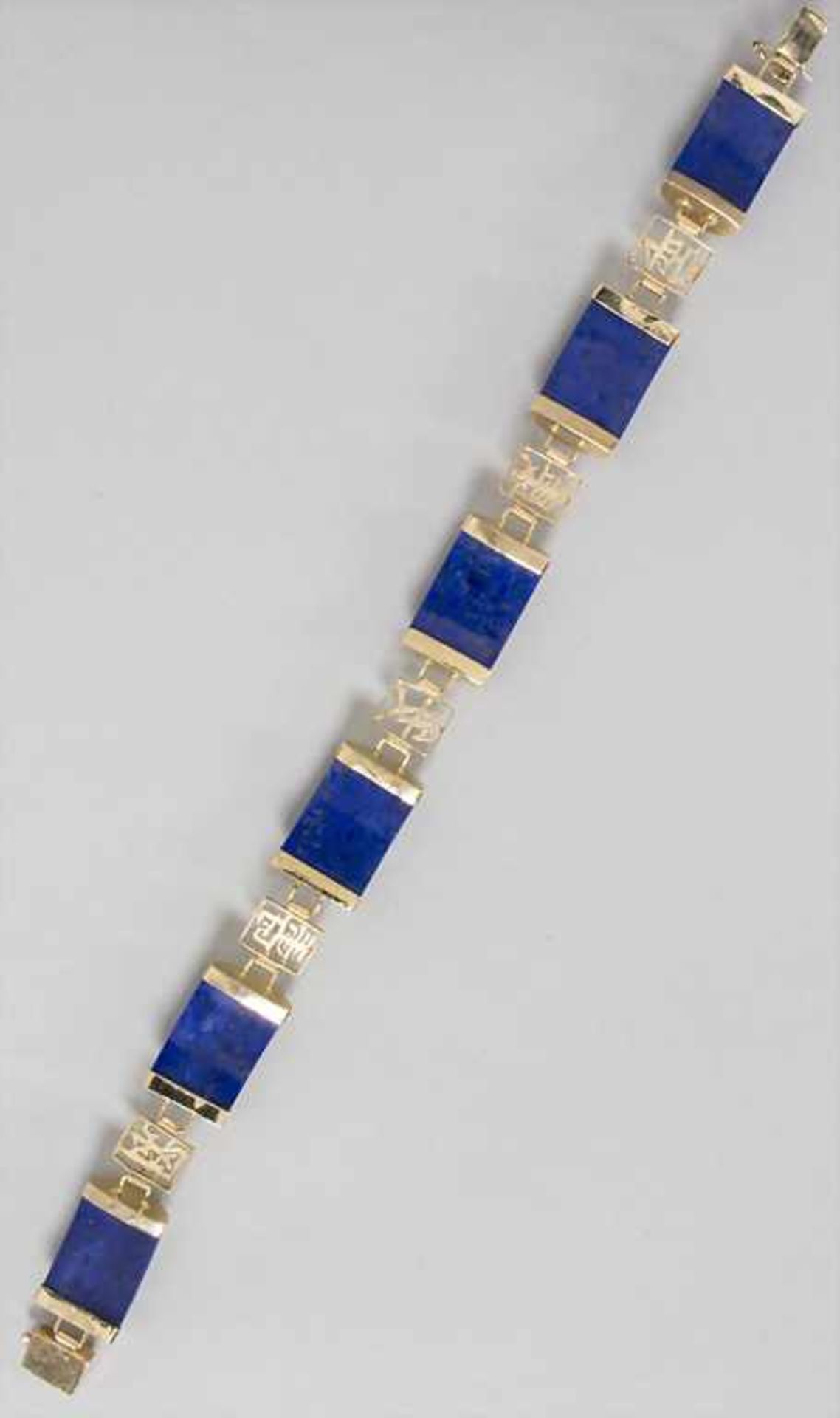 Armband mit Lapislazuli / A gold bracelet with lapis lazuli - Image 4 of 4