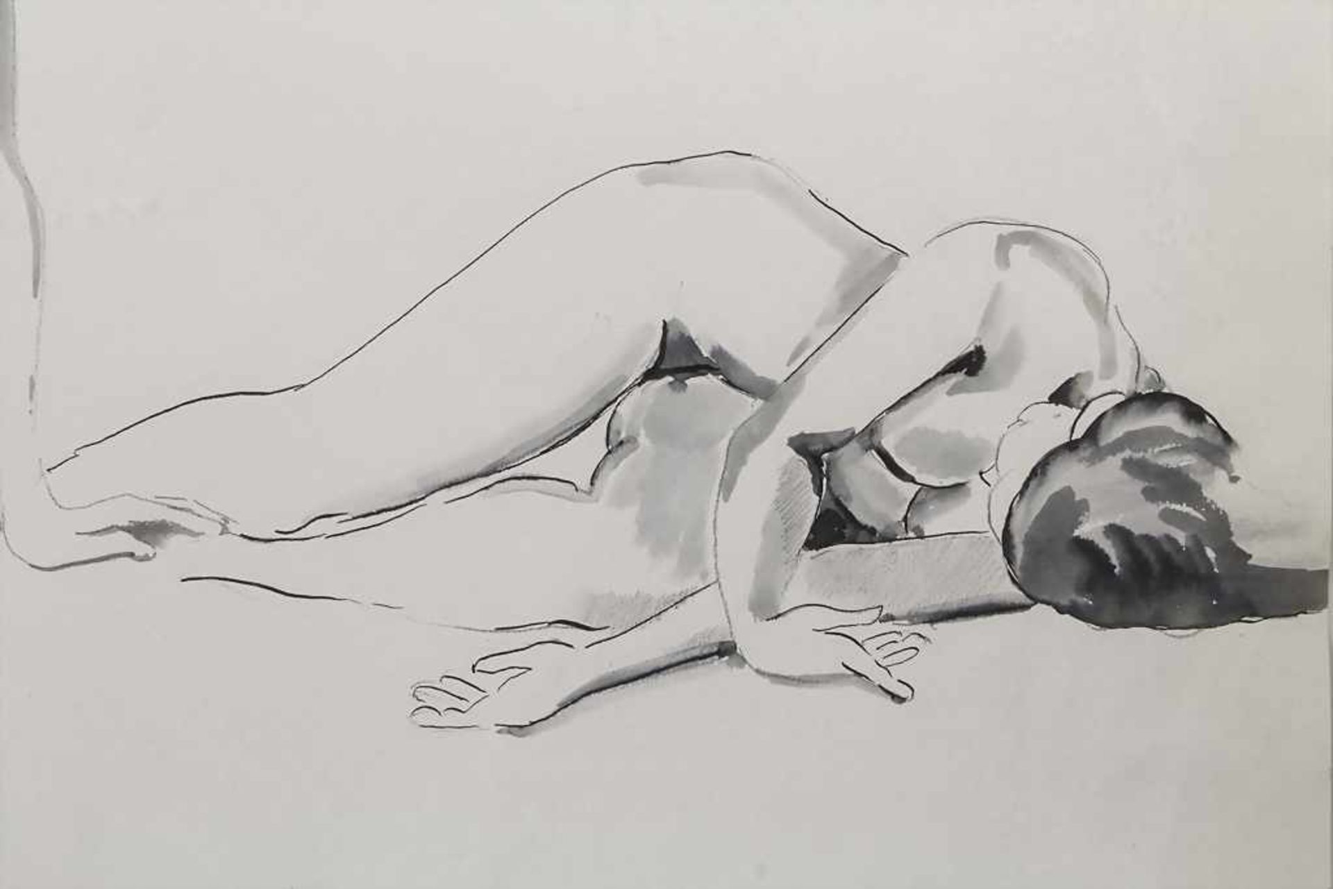 G. Jung (20. Jh.), '2 Posierende weibliche Akte' / '2 posing female nudes' - Image 4 of 5