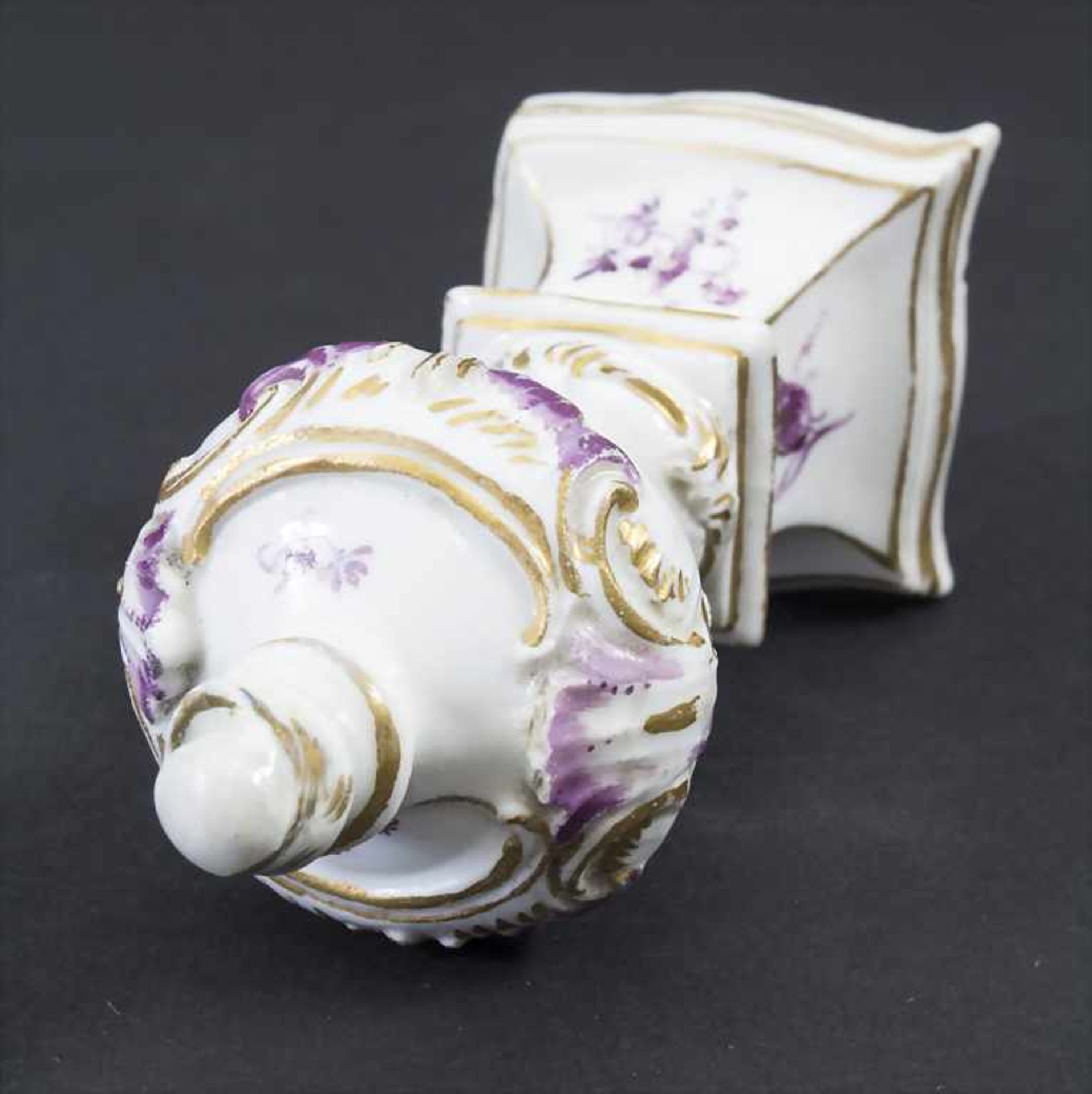 Kleine Tischdekoration / Ziervase / A small decorative vase, Höchst, um 1760 - Image 5 of 7