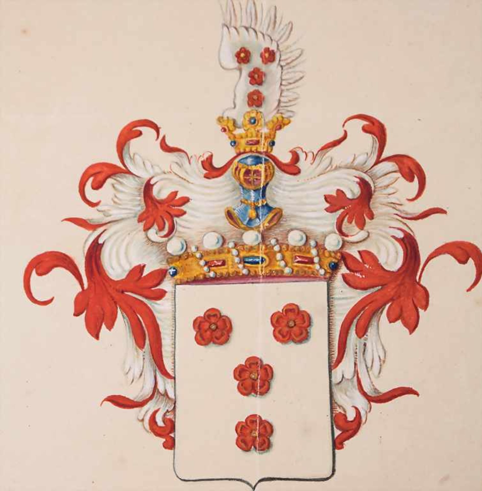 Heraldik: Sammlung 6 Adelswappen / A collection of 6 noble coats of arms, 18. Jh.Heraldik: S - Bild 5 aus 7