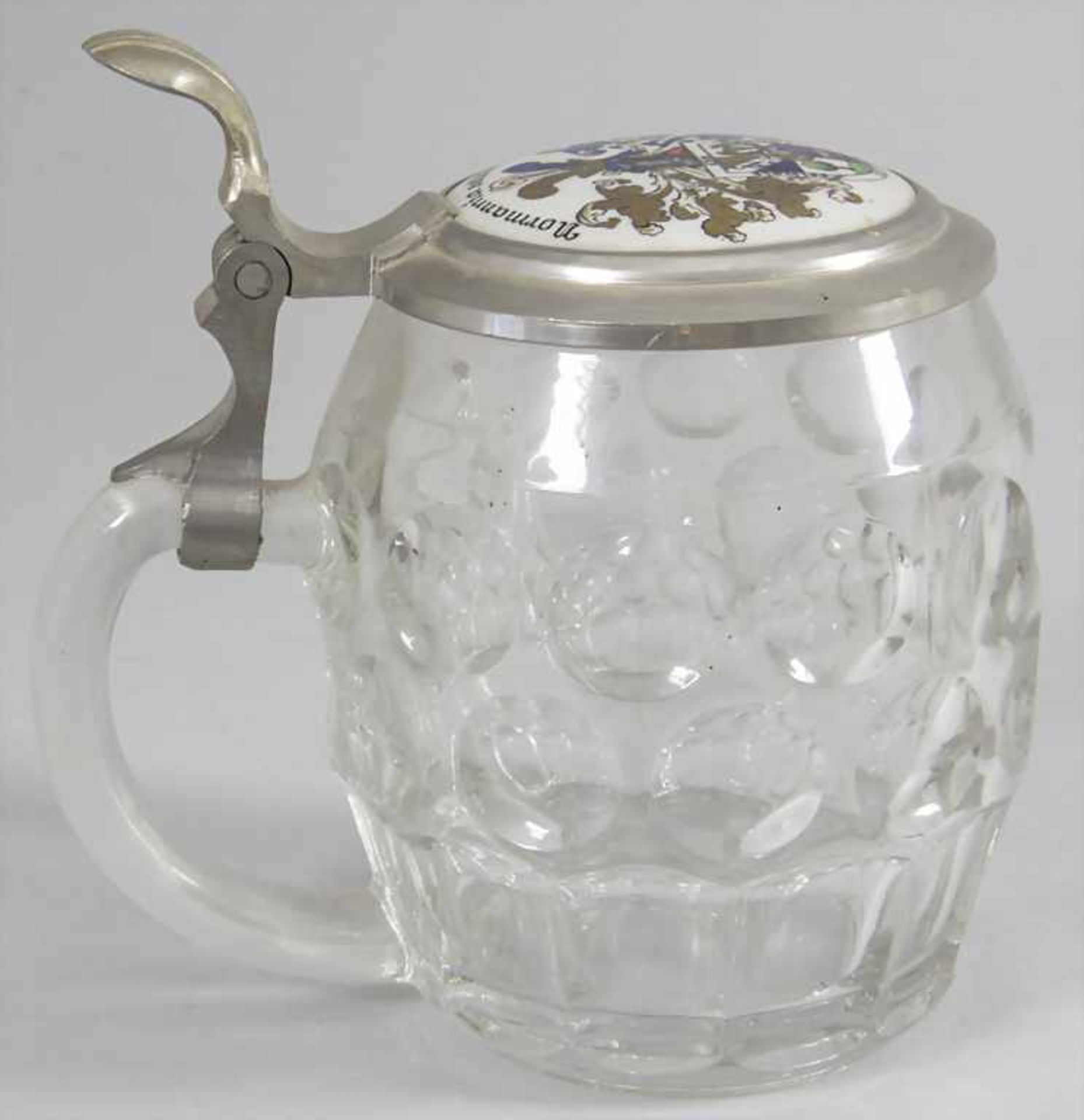 Studentika Bierkrug des 'Corps Normannia-Halle zu Gießen' / A studentika beer mug, deutsch, - Image 2 of 4