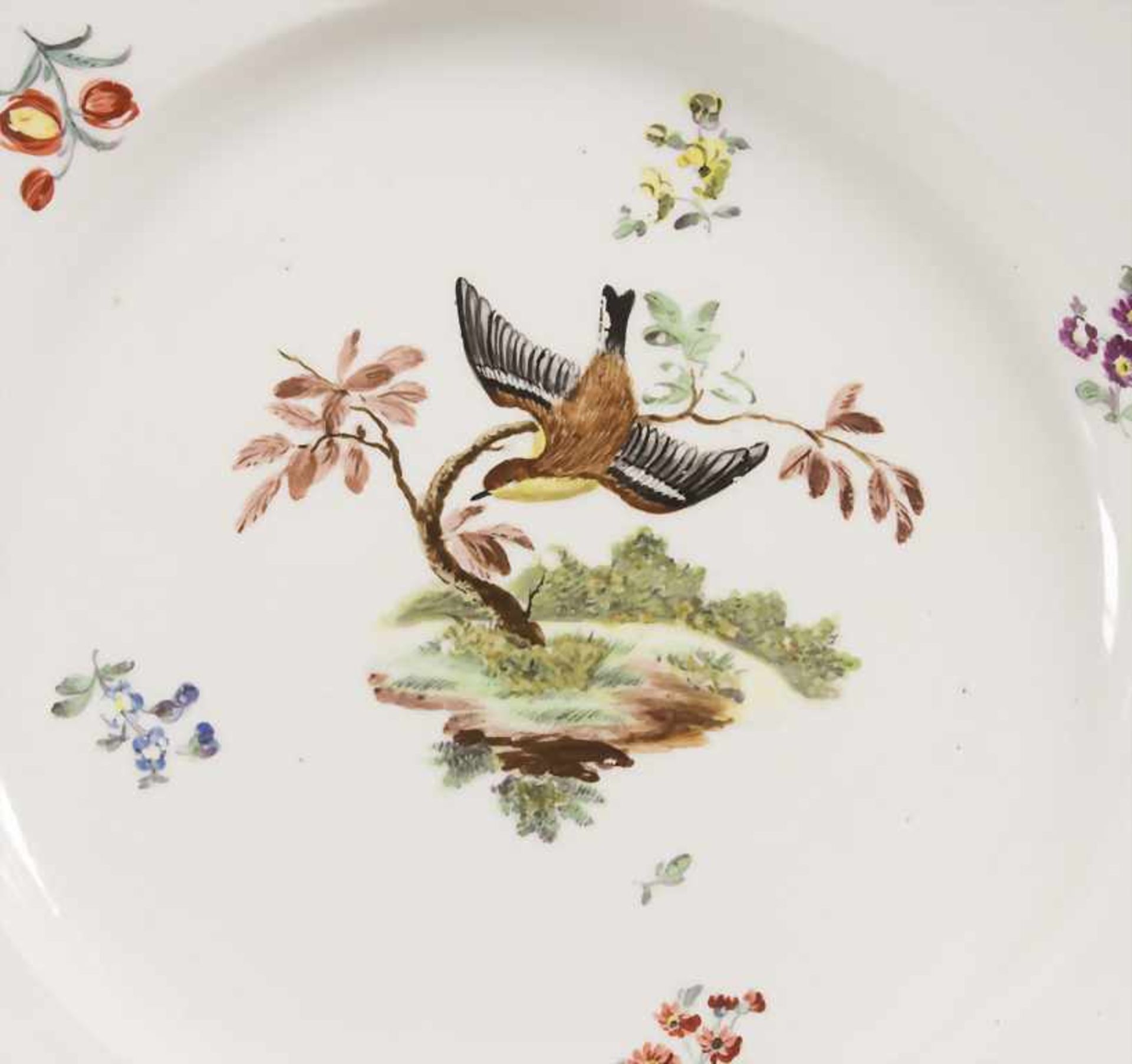 Teller mit Vogelmalerei / A plate with a bird, Frankenthal, um 1780 - Bild 2 aus 5