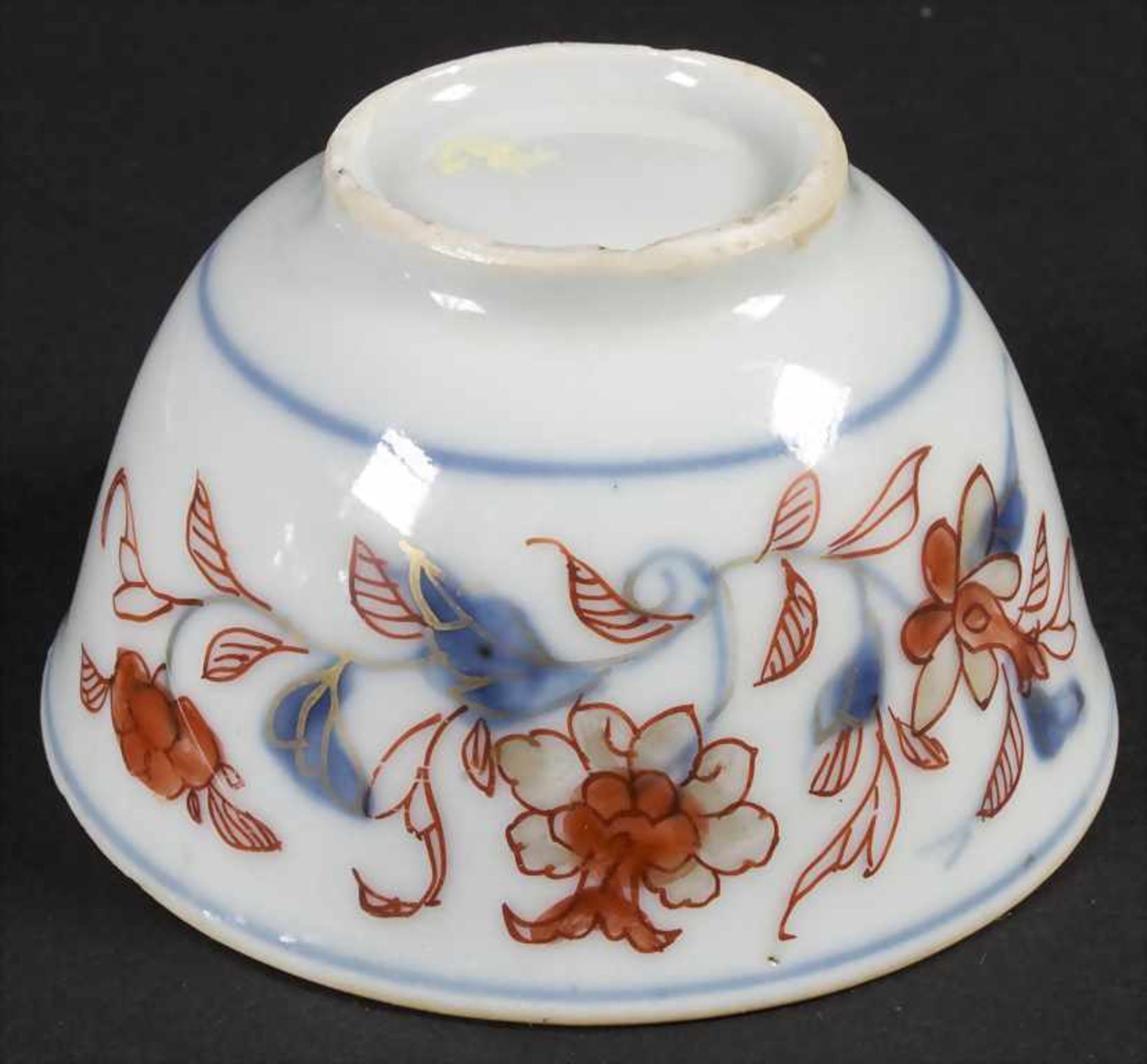 Kumme mit Unterteller / A porcelain bowl with saucer, China, Qing-Dynastie (1644-1911), wohl 18. - Image 5 of 6