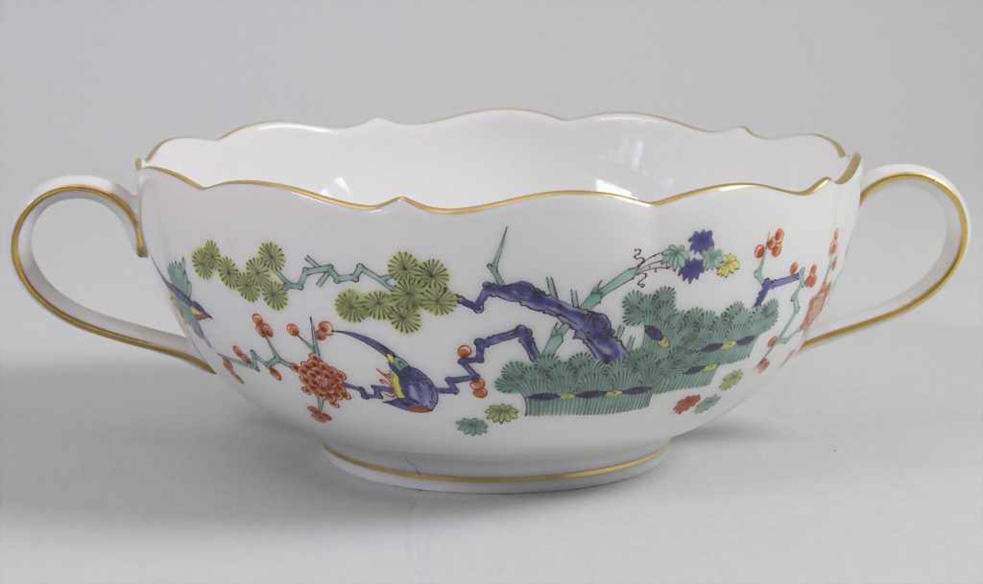 Suppentasse mit Unterteller / A soup bowl and plate with Kakiemon pattern, Meissen, 20. Jh. - Image 8 of 11