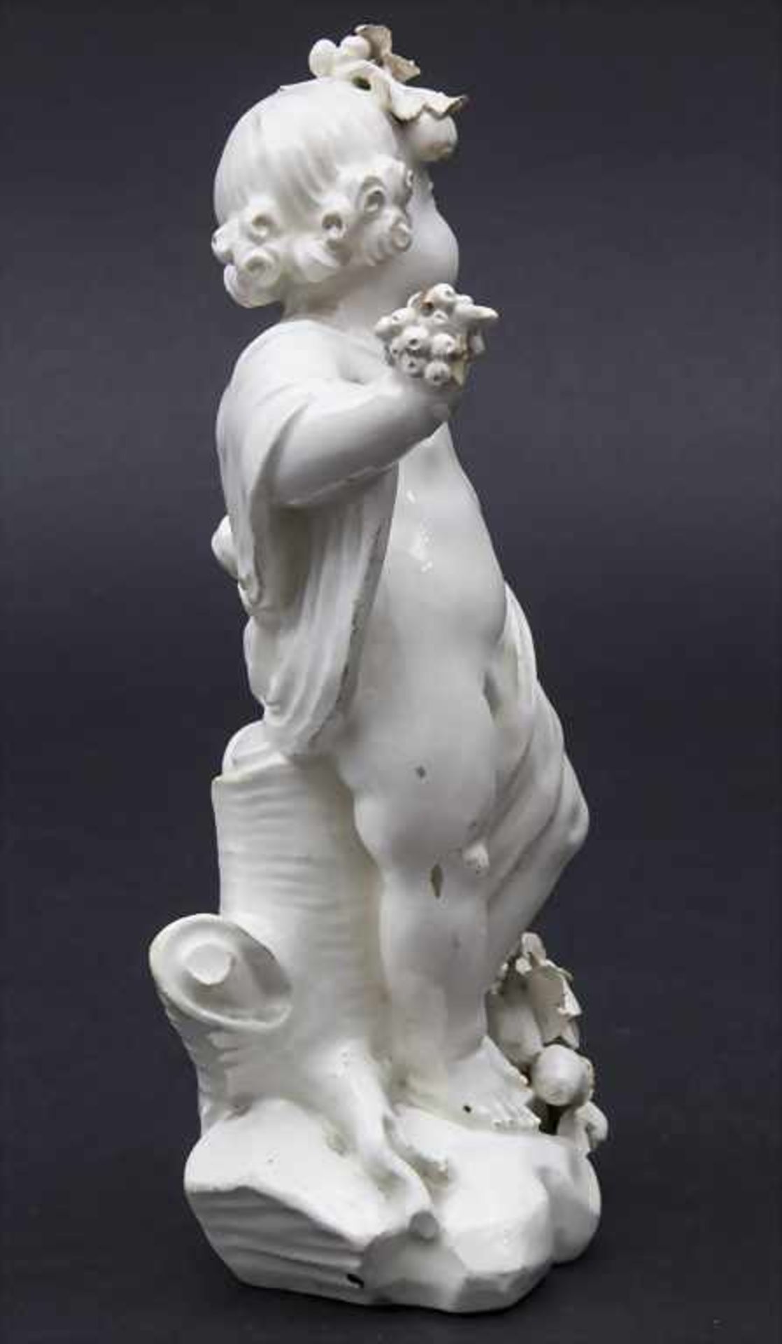 Frühe Fayence-Figur 'Allegorie des Sommers' / An early faience allegorical figurine of 'the Summer', - Image 4 of 8