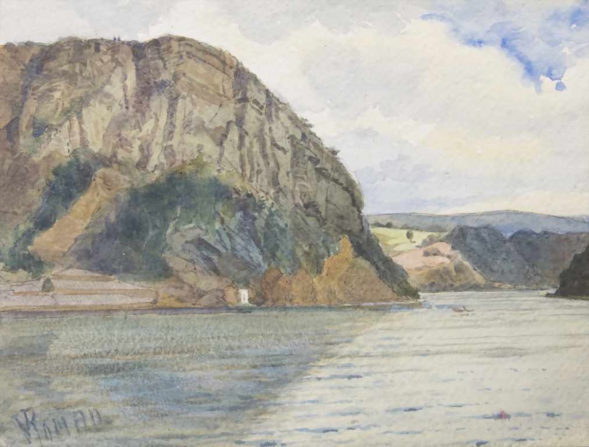 Viktor Roman (1841-1916), Rheinlandschaft 'Loreley' / A Rhine landscape 'Loreley'