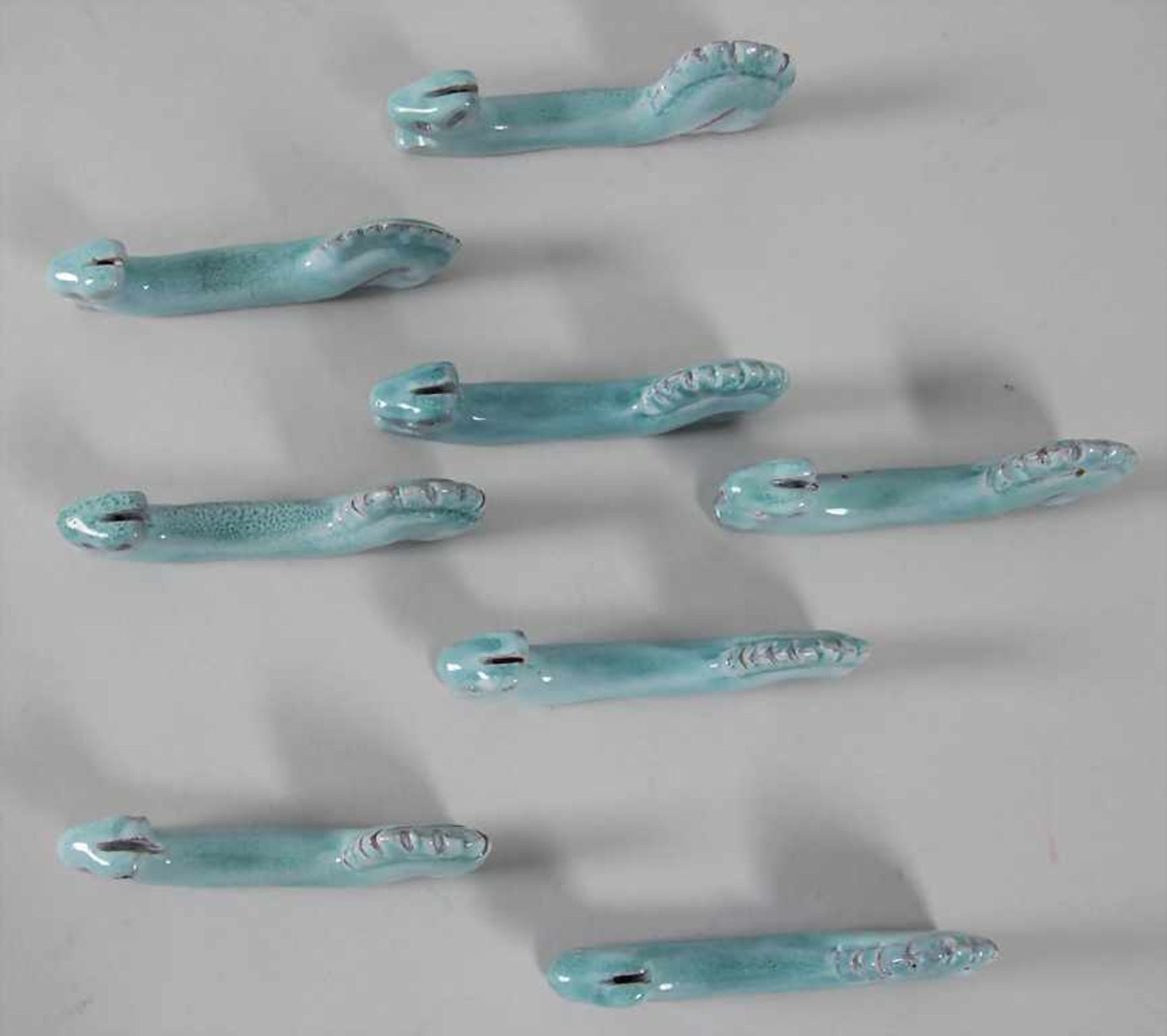 8 figürliche Messerbänkchen 'Eichhörnchen' / A set of 8 figural knife rests 'squirrel', wohl - Image 2 of 4